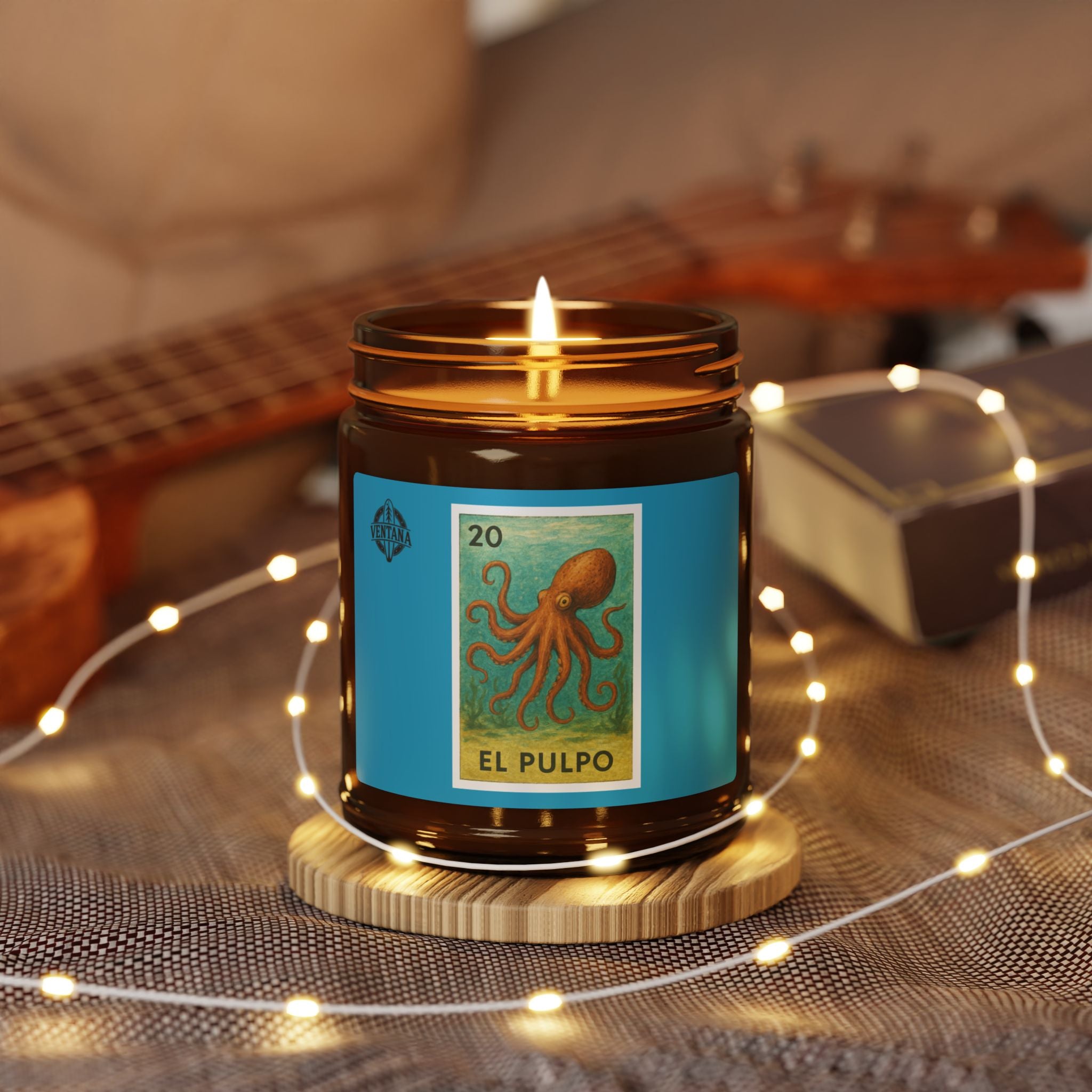 Octopus Lotería - Scented Soy Candle (El Pulpo)