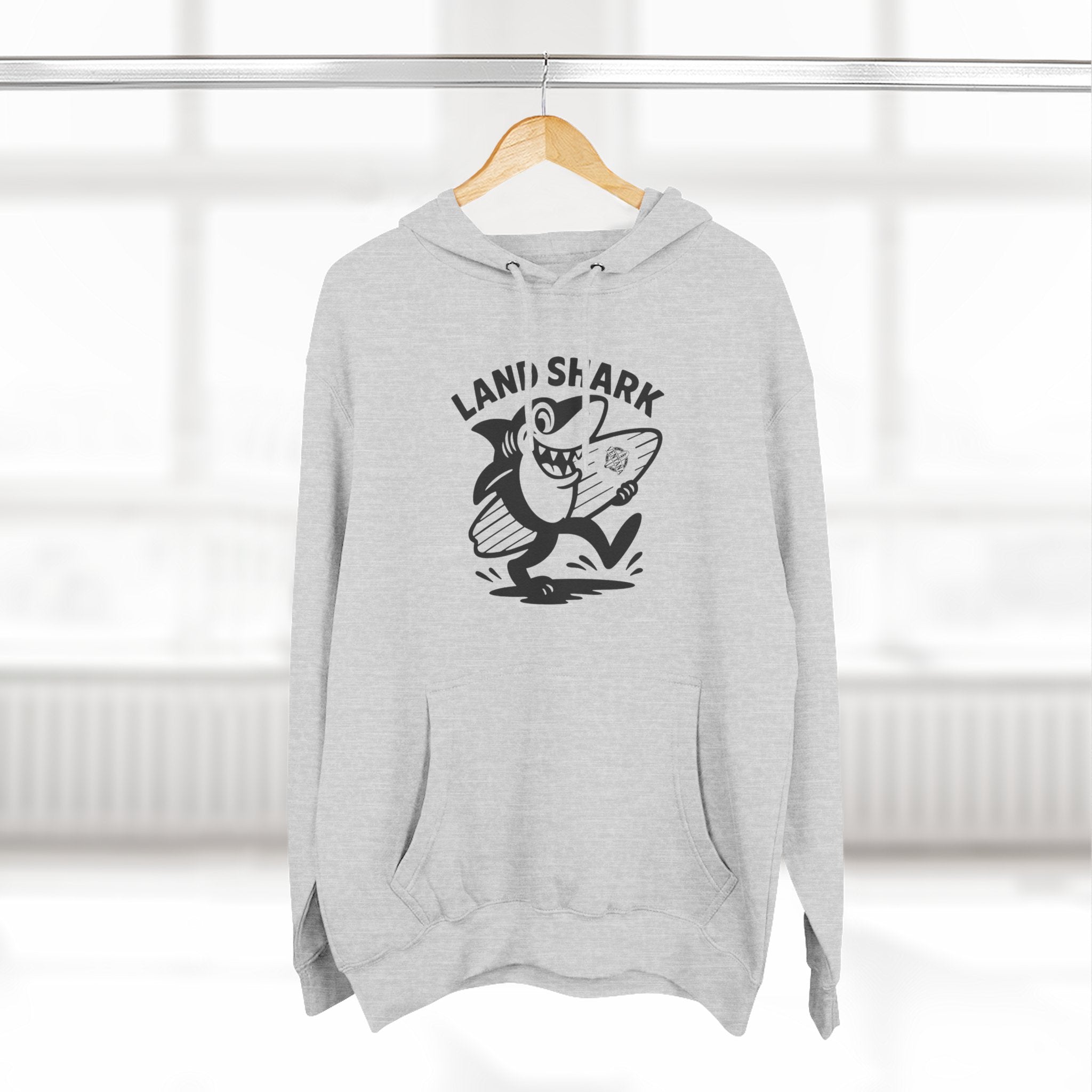 Land Shark Unisex - Pull-Over Cotton Blend Fleece Hoodie