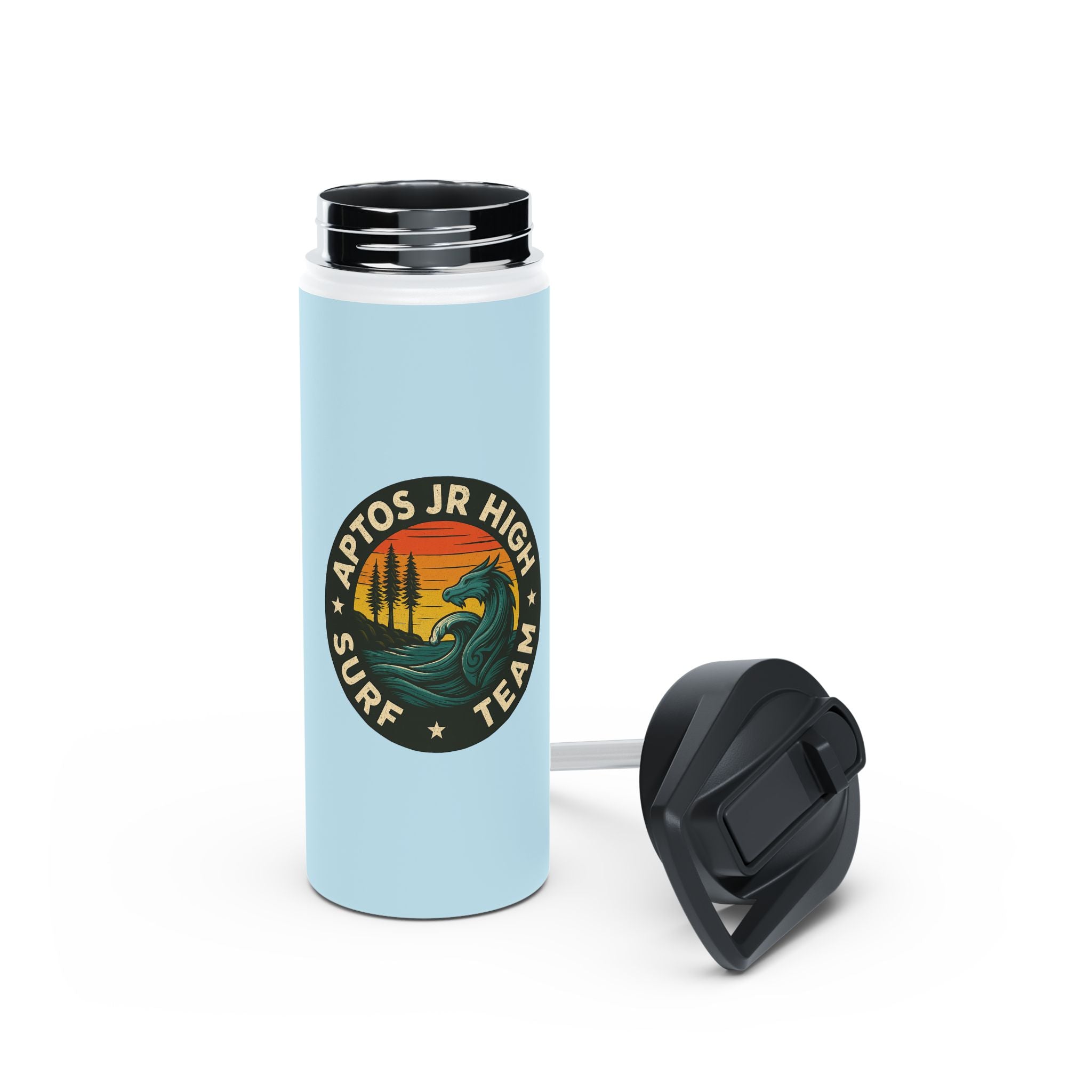 Aptos Jr High Surf Team - Stainless Steel Water Bottle