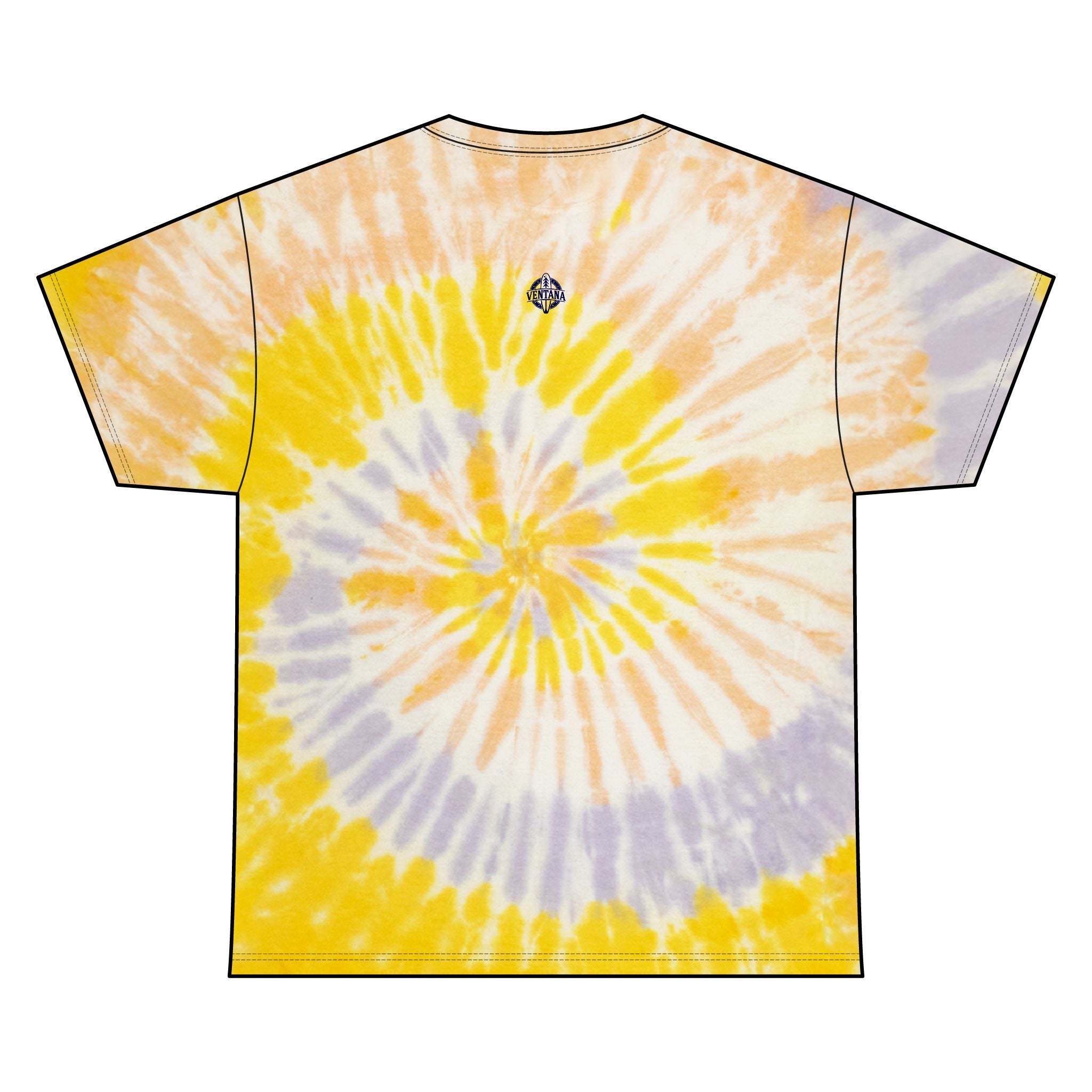 Ventana Psychedelic Treefish Logo Tie Dye Unisex - 100% Cotton T-Shirt