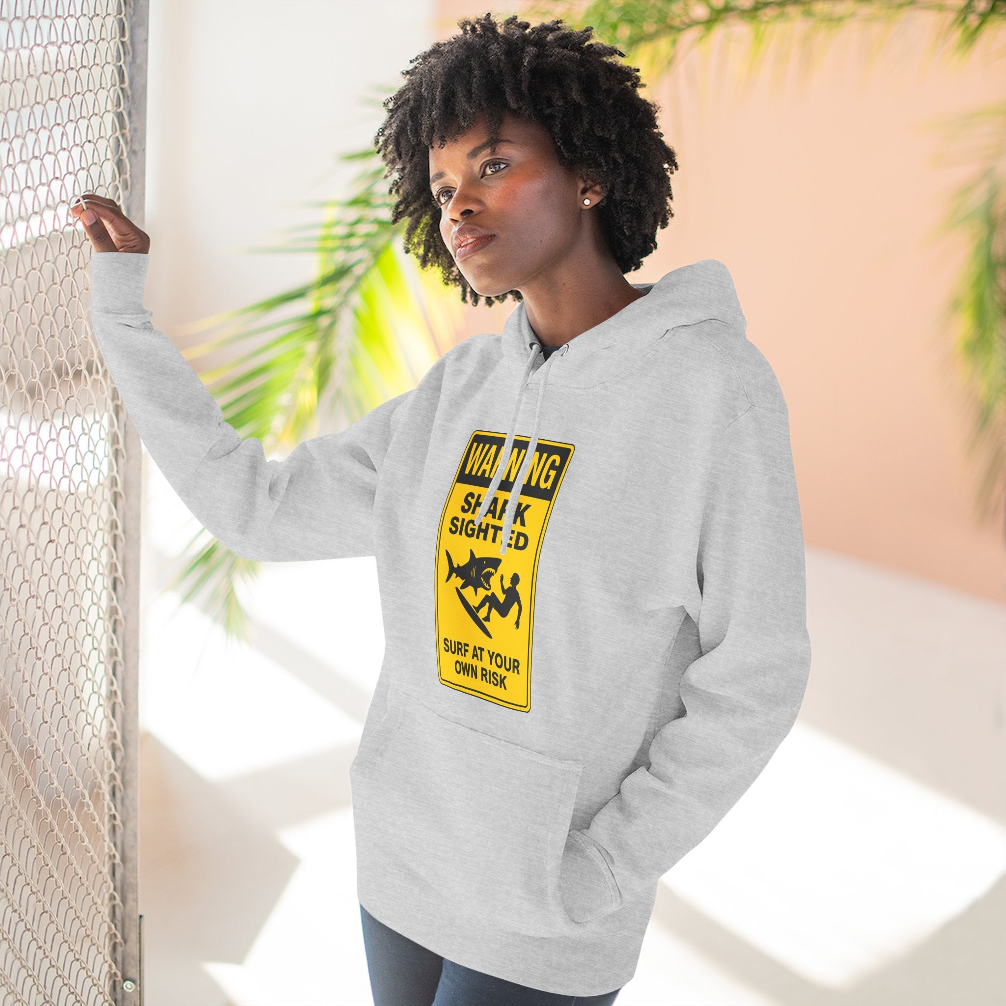 Shark Sighted Unisex - Pull-Over Cotton Blend Fleece Hoodie
