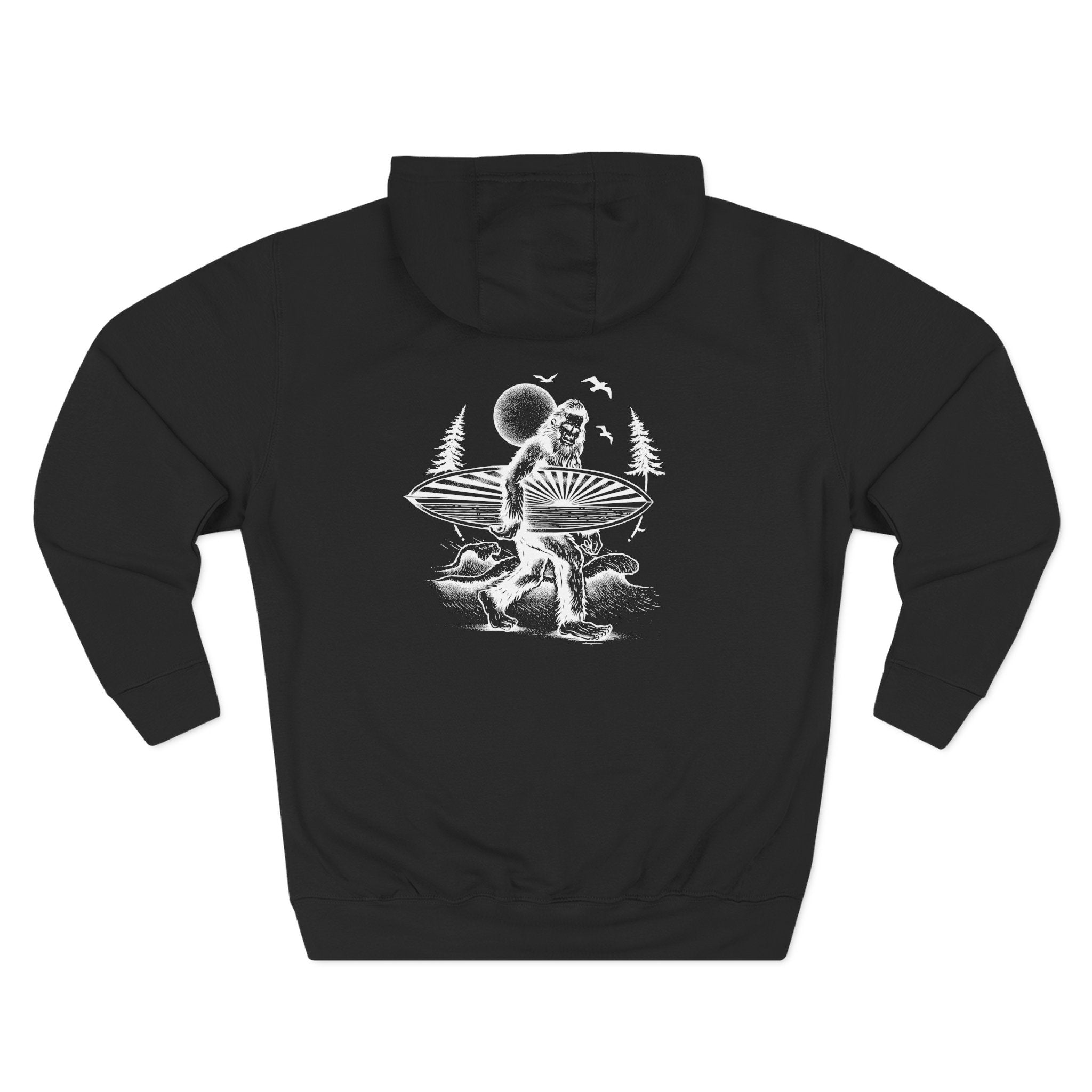 Ventana Surfsquatch by Thiago Bianchini Unisex - Pull-Over Cotton Blend Fleece Hoodie