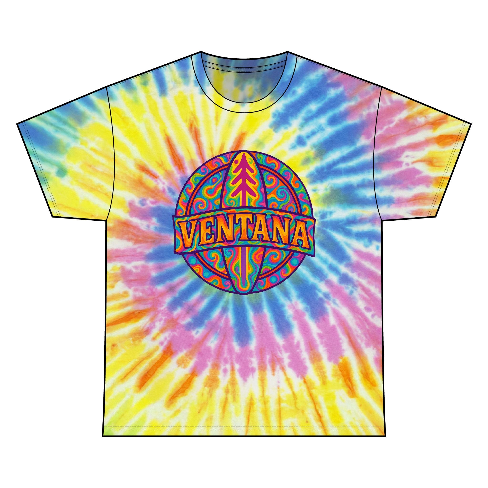 Ventana Psychedelic Treefish Logo Unisex - 100% Cotton T-Shirt