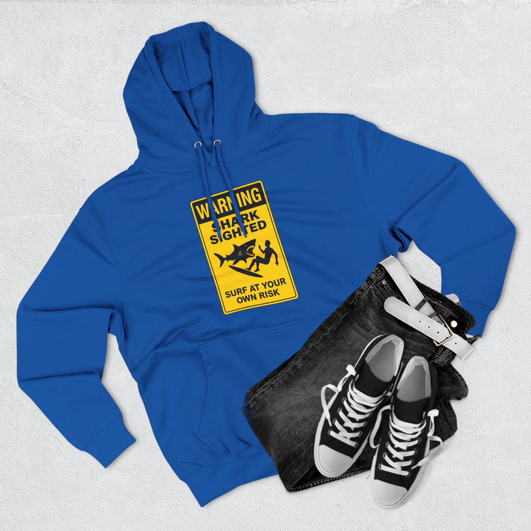 Shark Sighted Unisex - Pull-Over Cotton Blend Fleece Hoodie