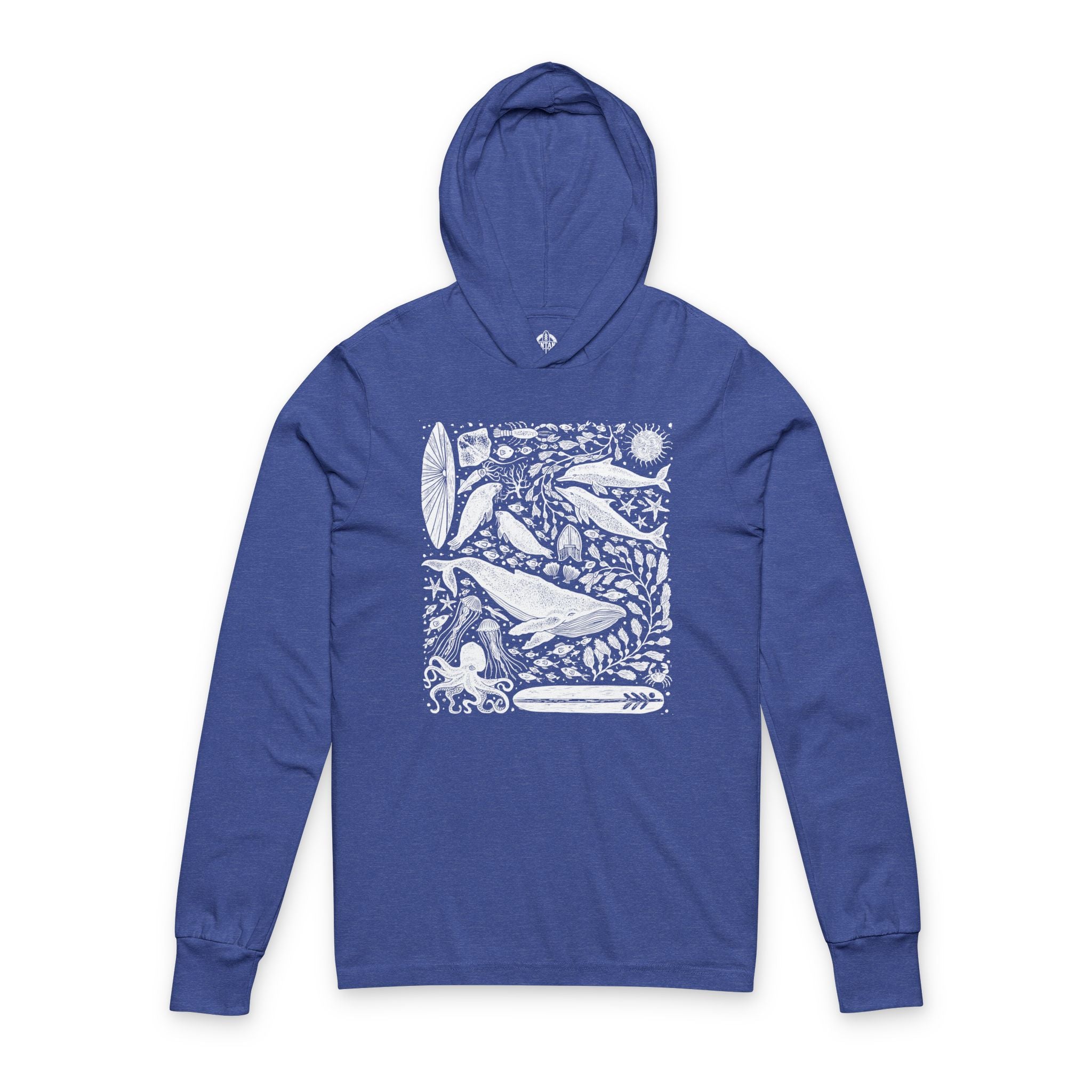 Ventana Marine Life by Lili Arnold Unisex - Cotton Hooded Long Sleeve Hooded T-Shirt