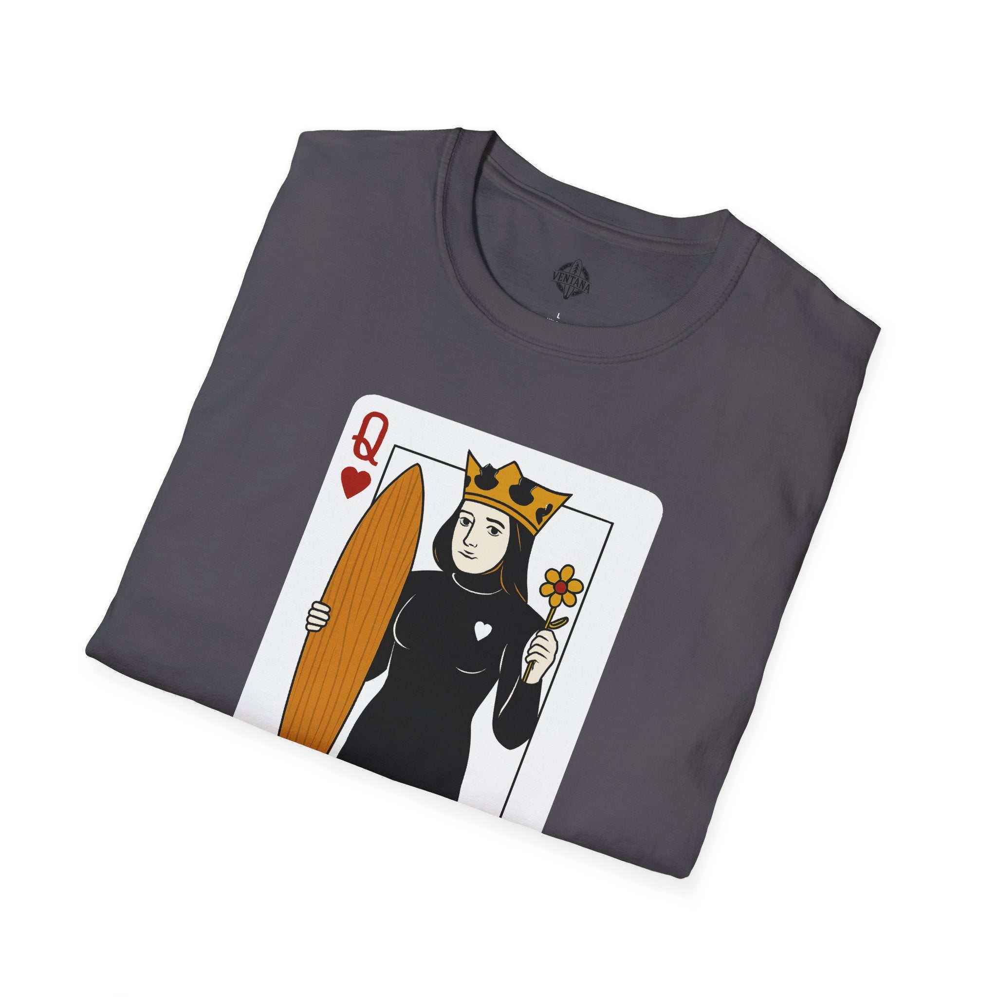 Queen of Hearts Surfer Unisex - U.S. Cotton T-Shirt