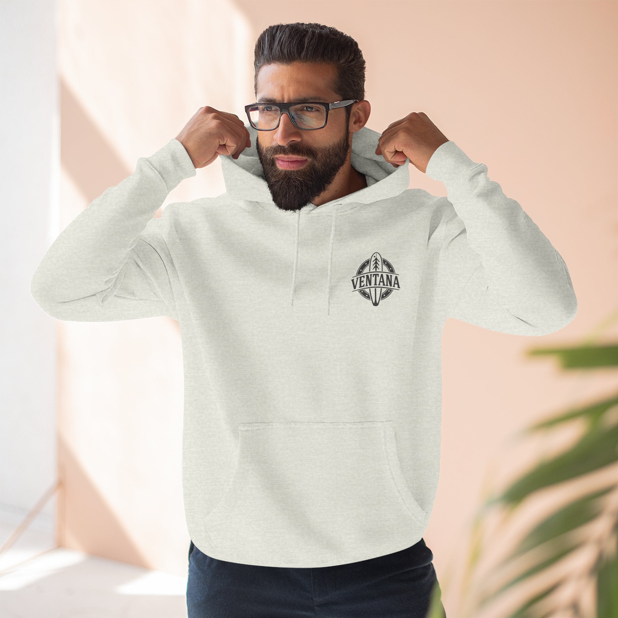 Ventana Surfsquatch by Thiago Bianchini Unisex - Pull-Over Cotton Blend Fleece Hoodie