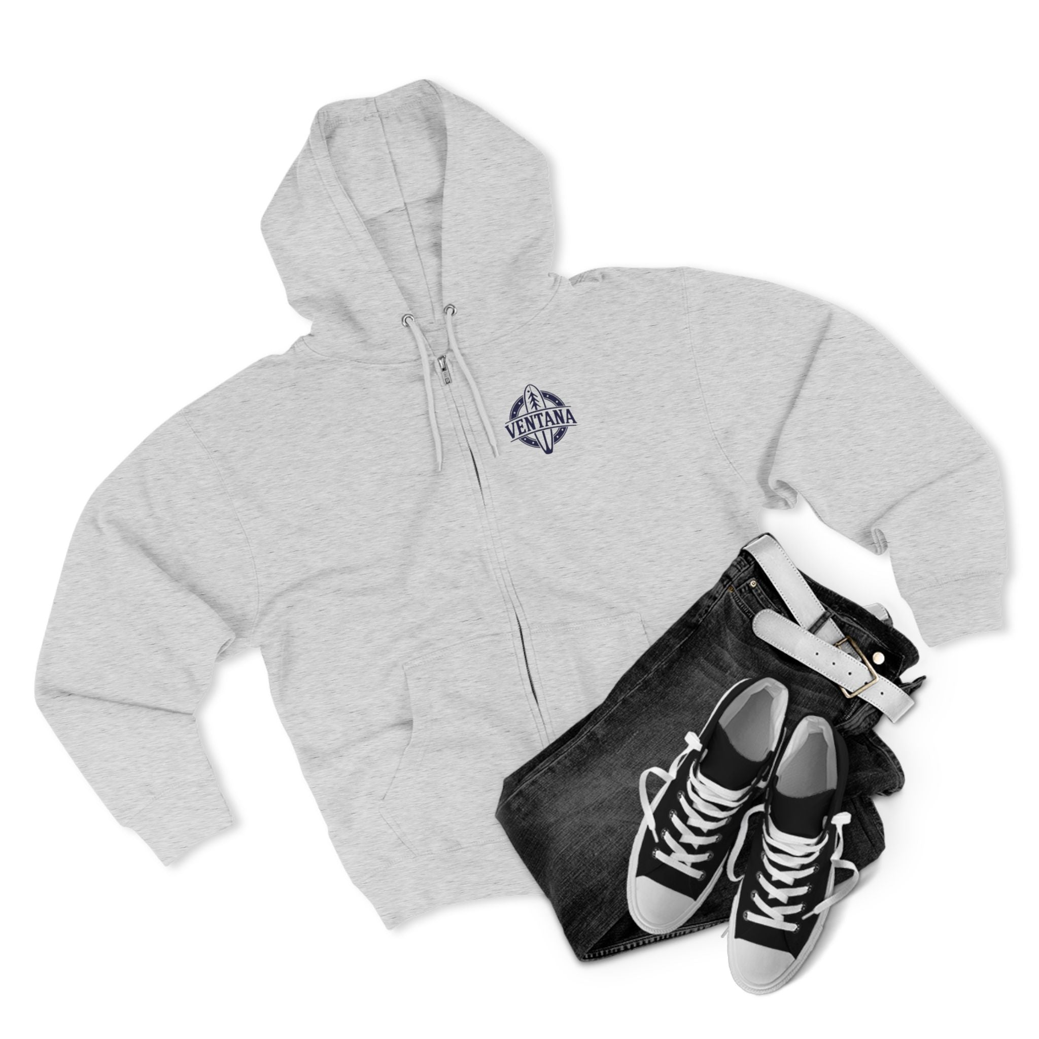 Ventana Marine Life by Lili Arnold Unisex - Zip Cotton Blend Fleece Hoodie