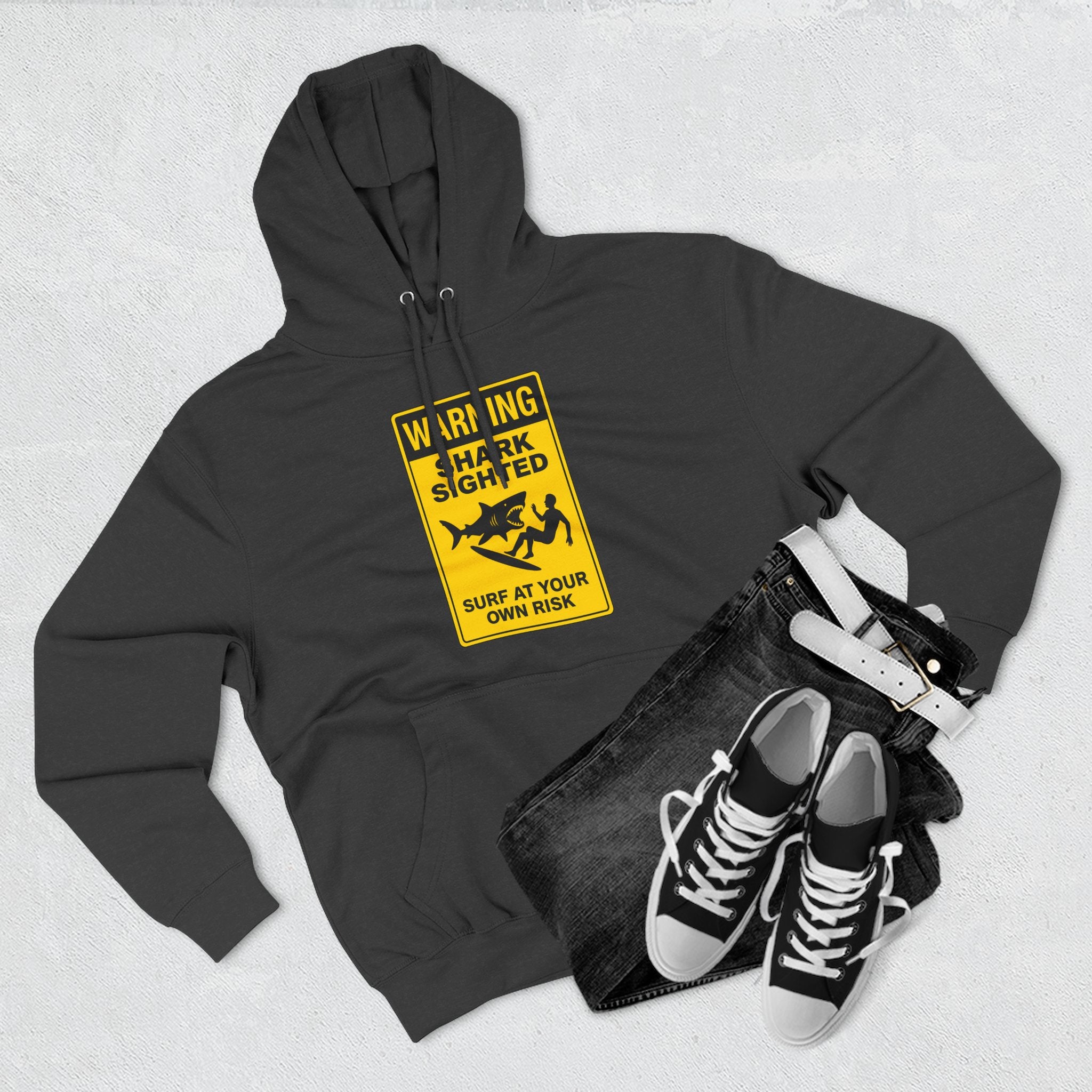 Shark Sighted Unisex - Pull-Over Cotton Blend Fleece Hoodie