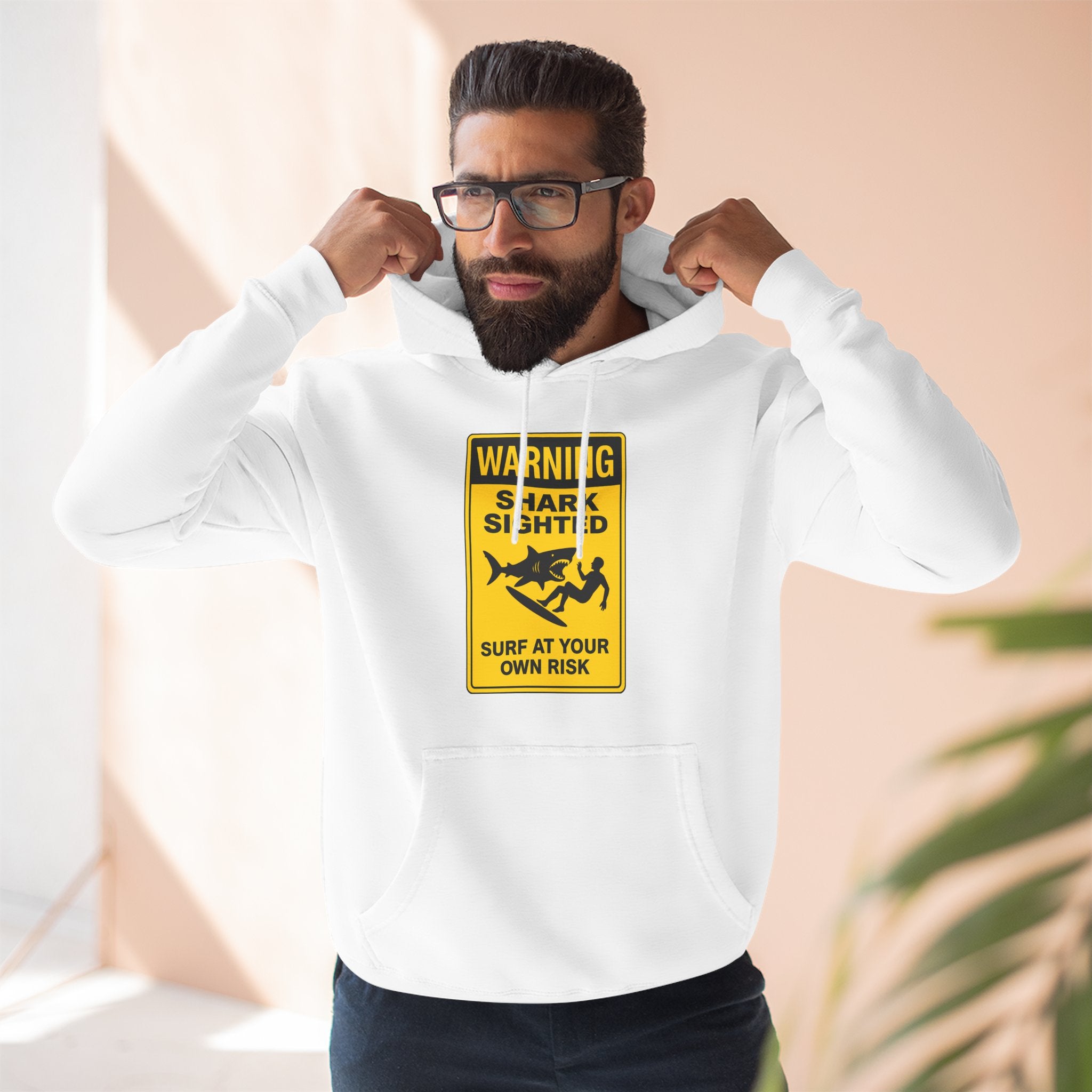 Shark Sighted Unisex - Pull-Over Cotton Blend Fleece Hoodie