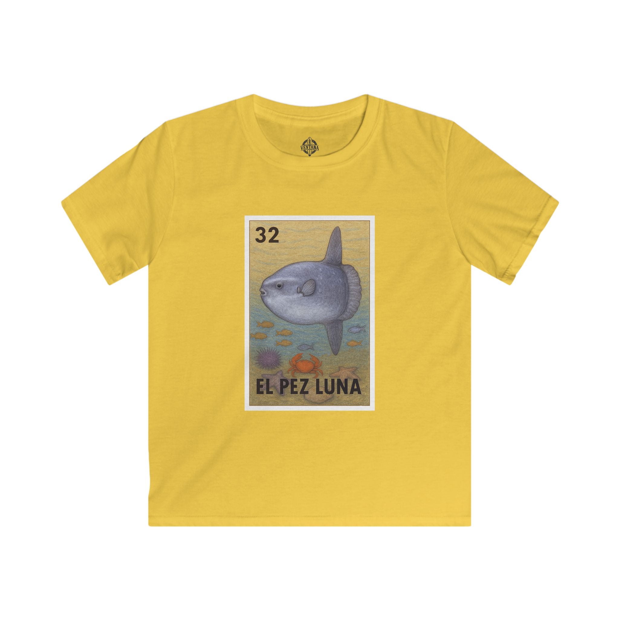 Sunfish Lotería Kids - Soft Style U.S. Cotton T-Shirt (El Pez Luna)
