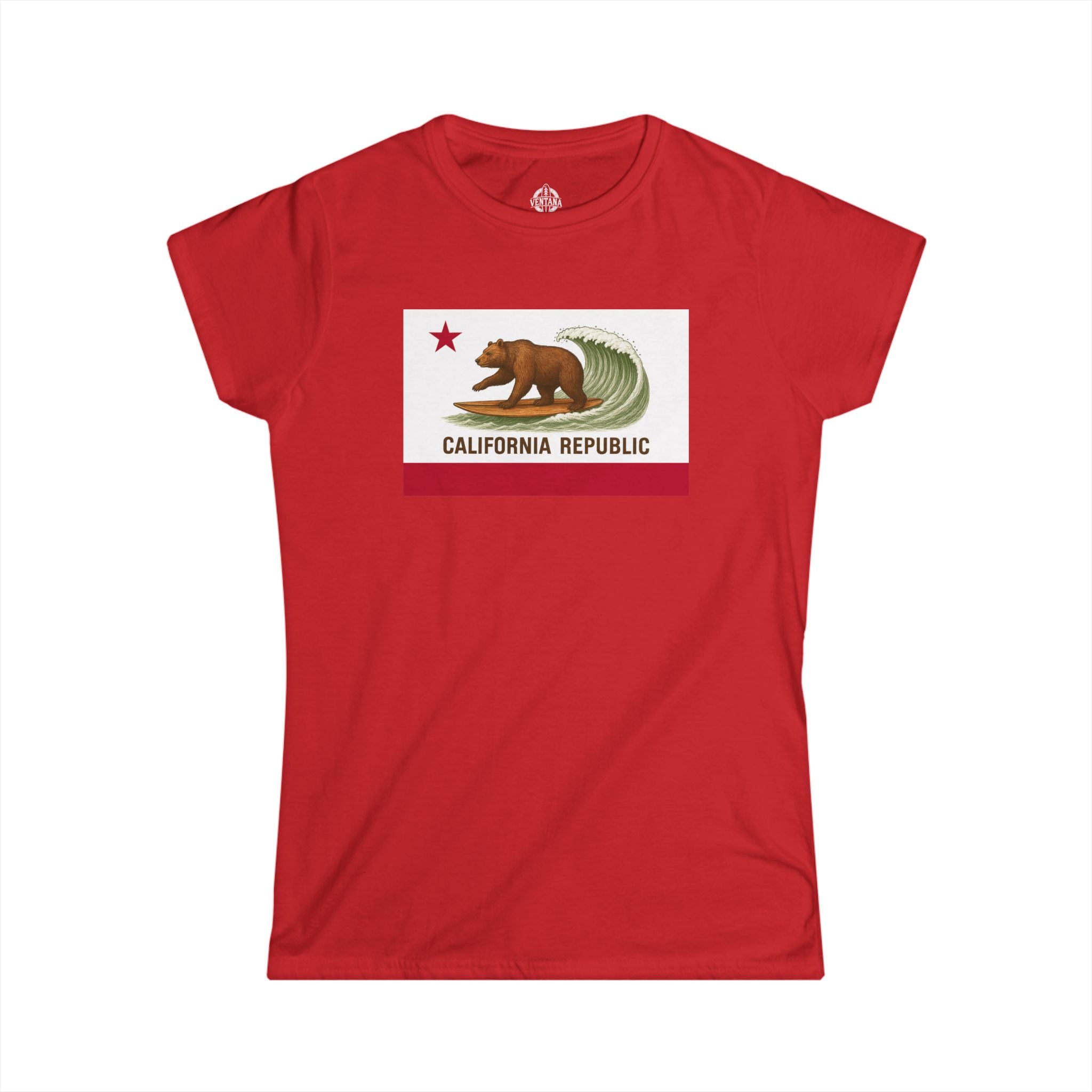 California Surfing Bear Flag Women&
