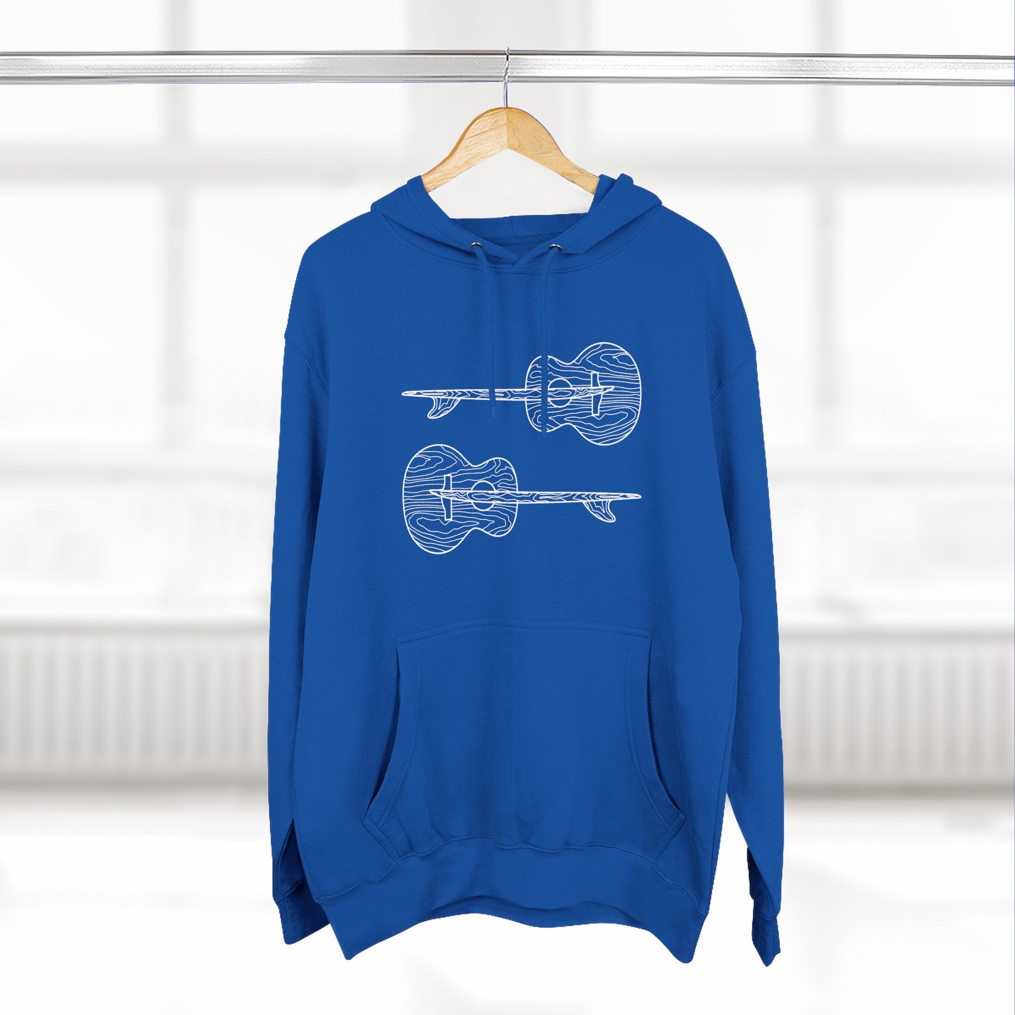 Ventana Santa Cruz Guitar Collab Unisex - Pull-Over Cotton Blend Fleece Hoodie