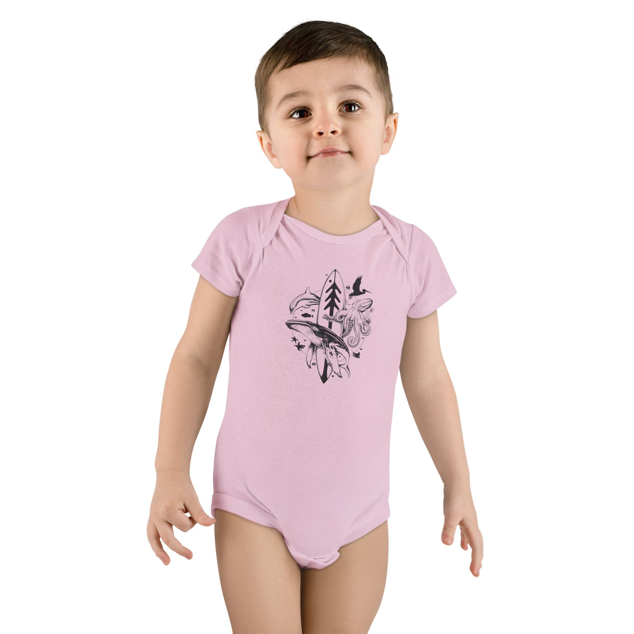 Ventana Monterey Bay by Thiago Bianchini - Baby Short Sleeve 100% Cotton Onesie