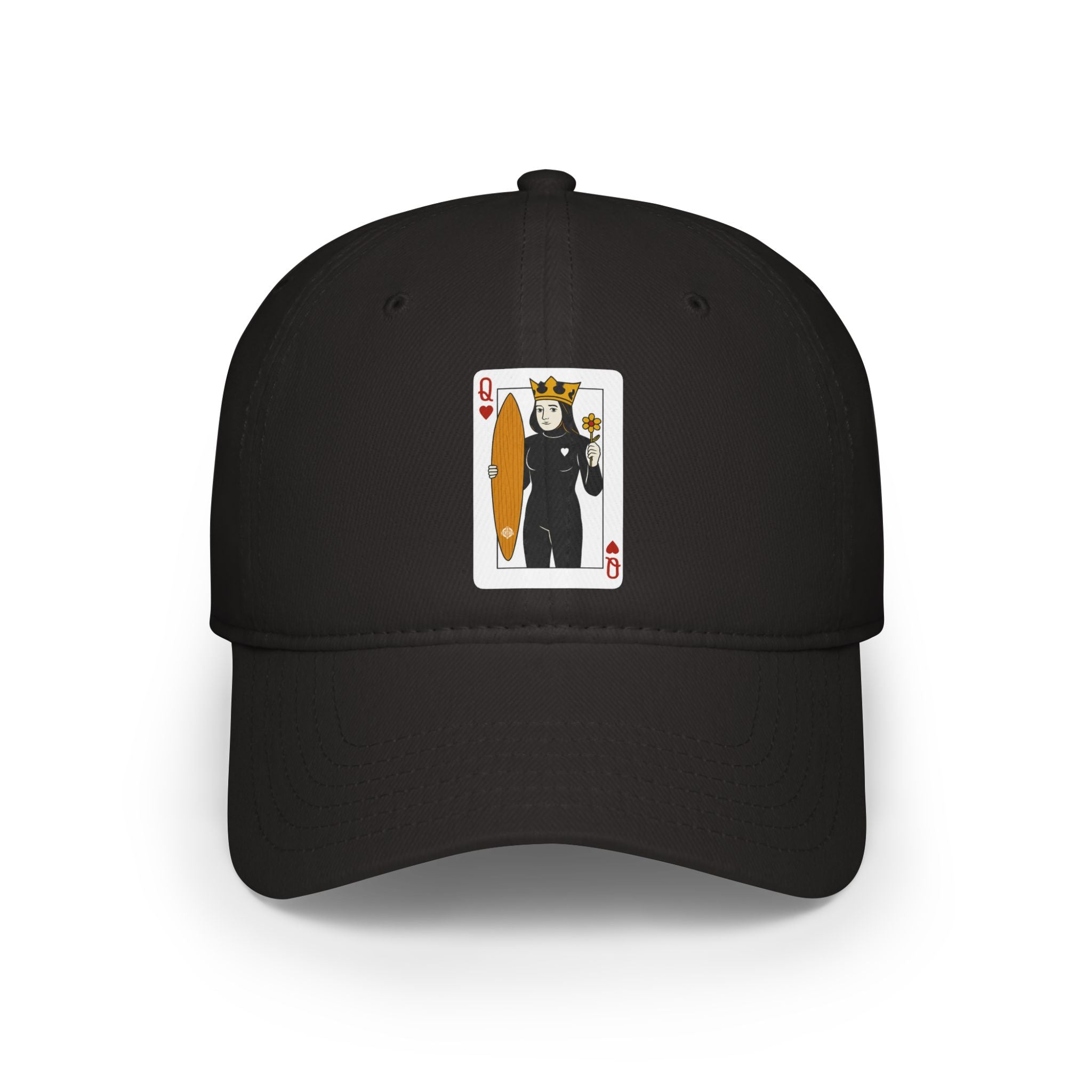 Queen of Hearts Surfer - 100% Cotton Baseball Cap