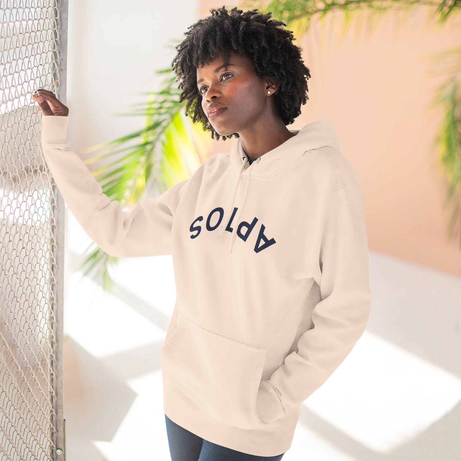 Aptos California Upside Down Unisex - Pull-Over Cotton Blend Fleece Hoodie