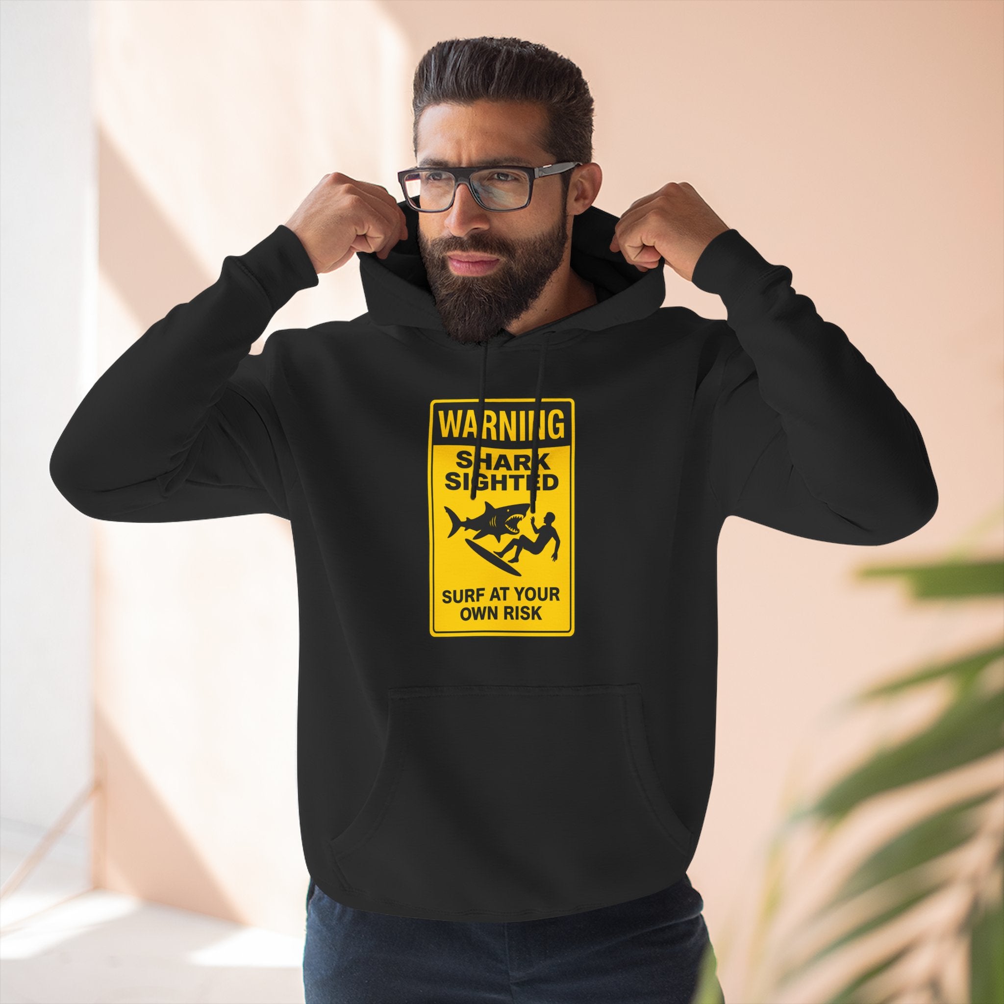 Shark Sighted Unisex - Pull-Over Cotton Blend Fleece Hoodie