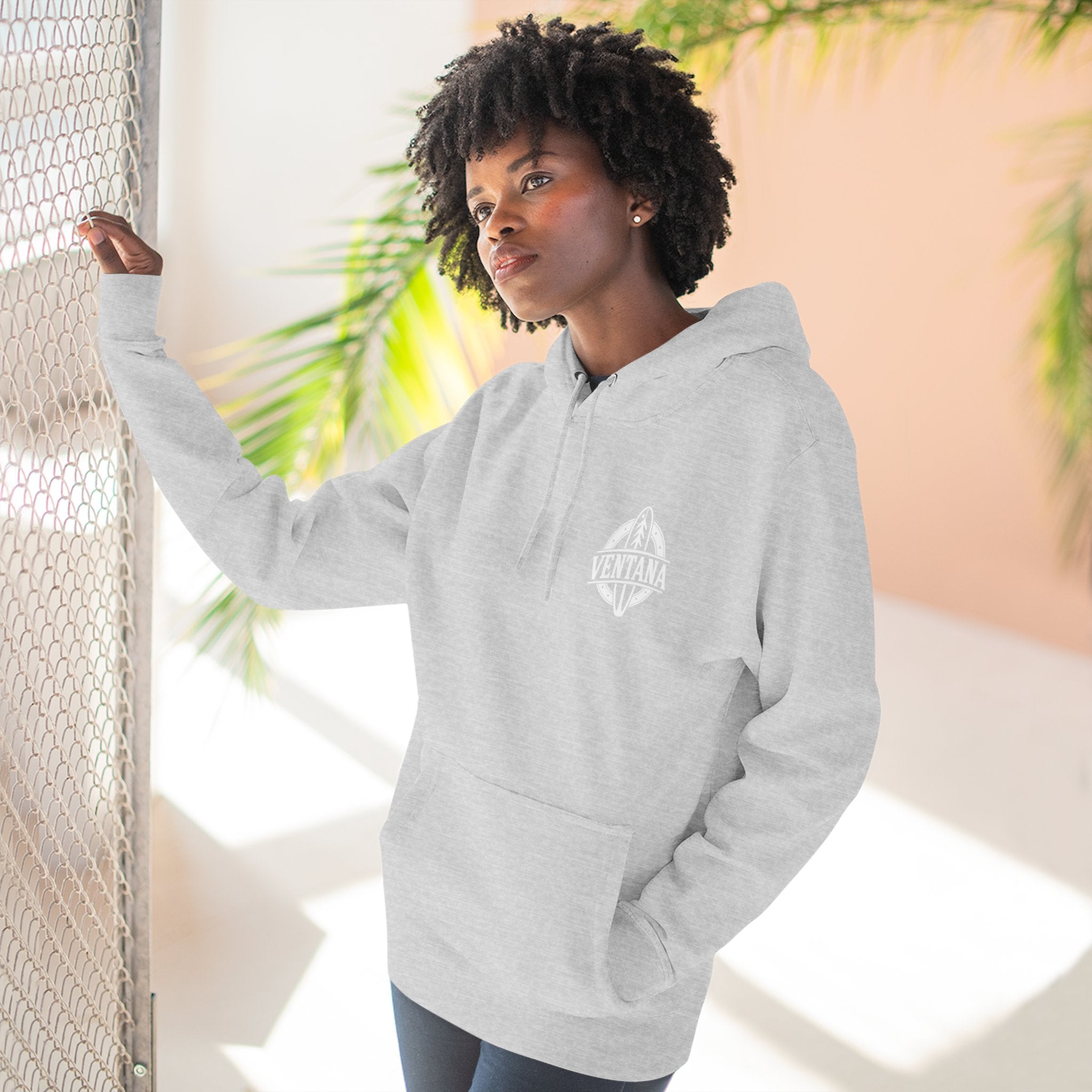 Ventana Surfsquatch by Thiago Bianchini Unisex - Pull-Over Cotton Blend Fleece Hoodie
