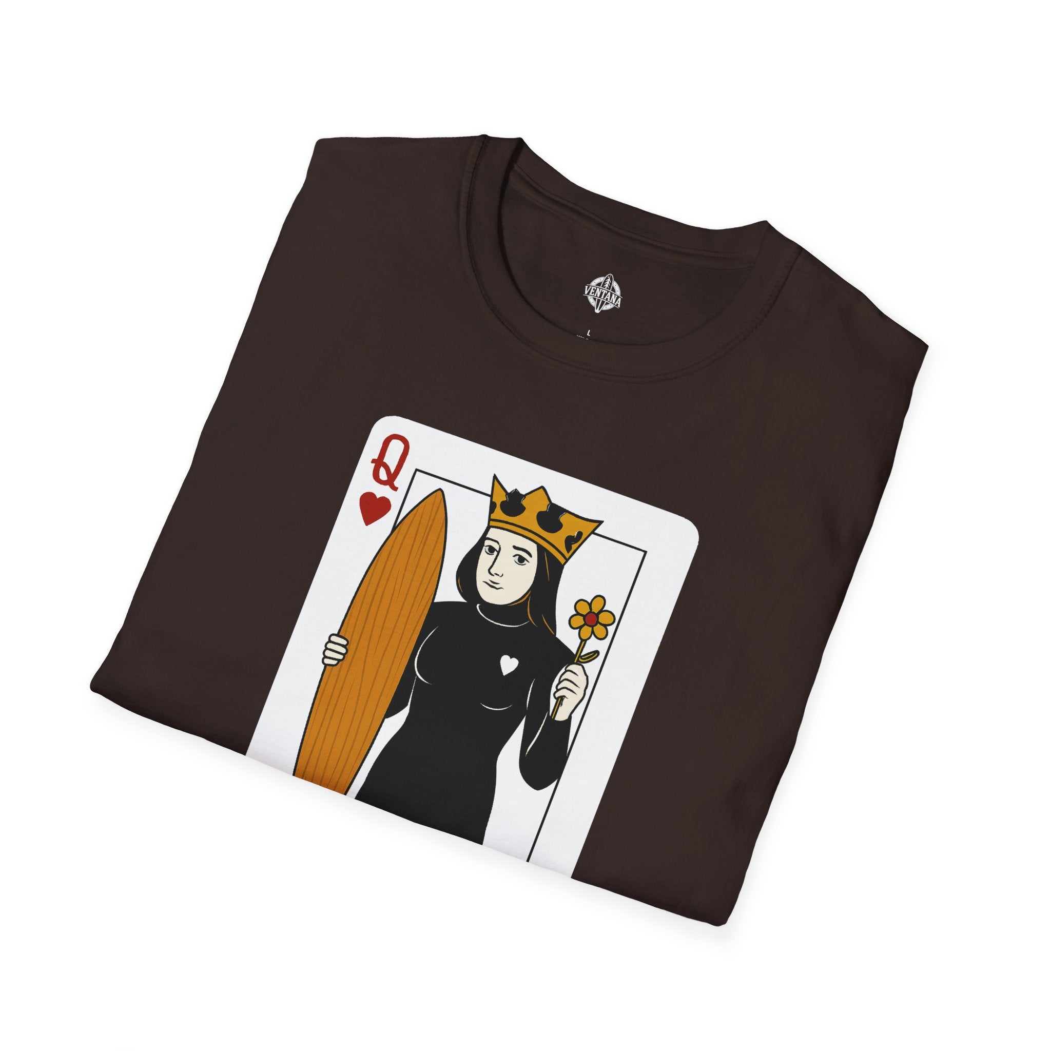 Queen of Hearts Surfer Unisex - U.S. Cotton T-Shirt