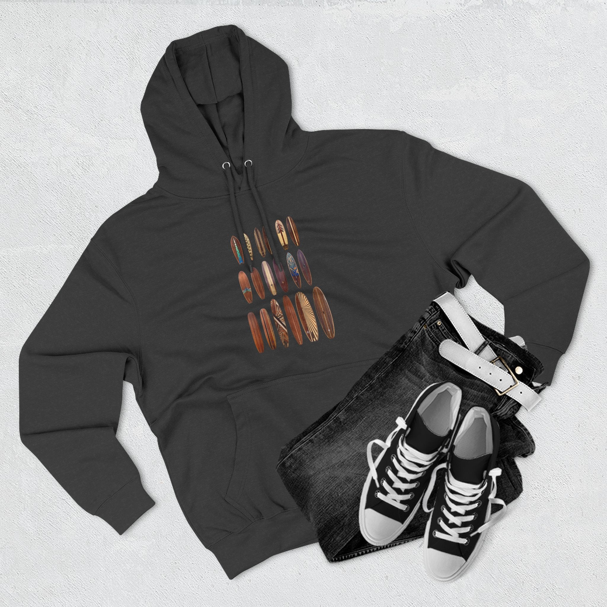 Ventana Wooden Surfboards Unisex - Pull-Over Cotton Blend Fleece Hoodie
