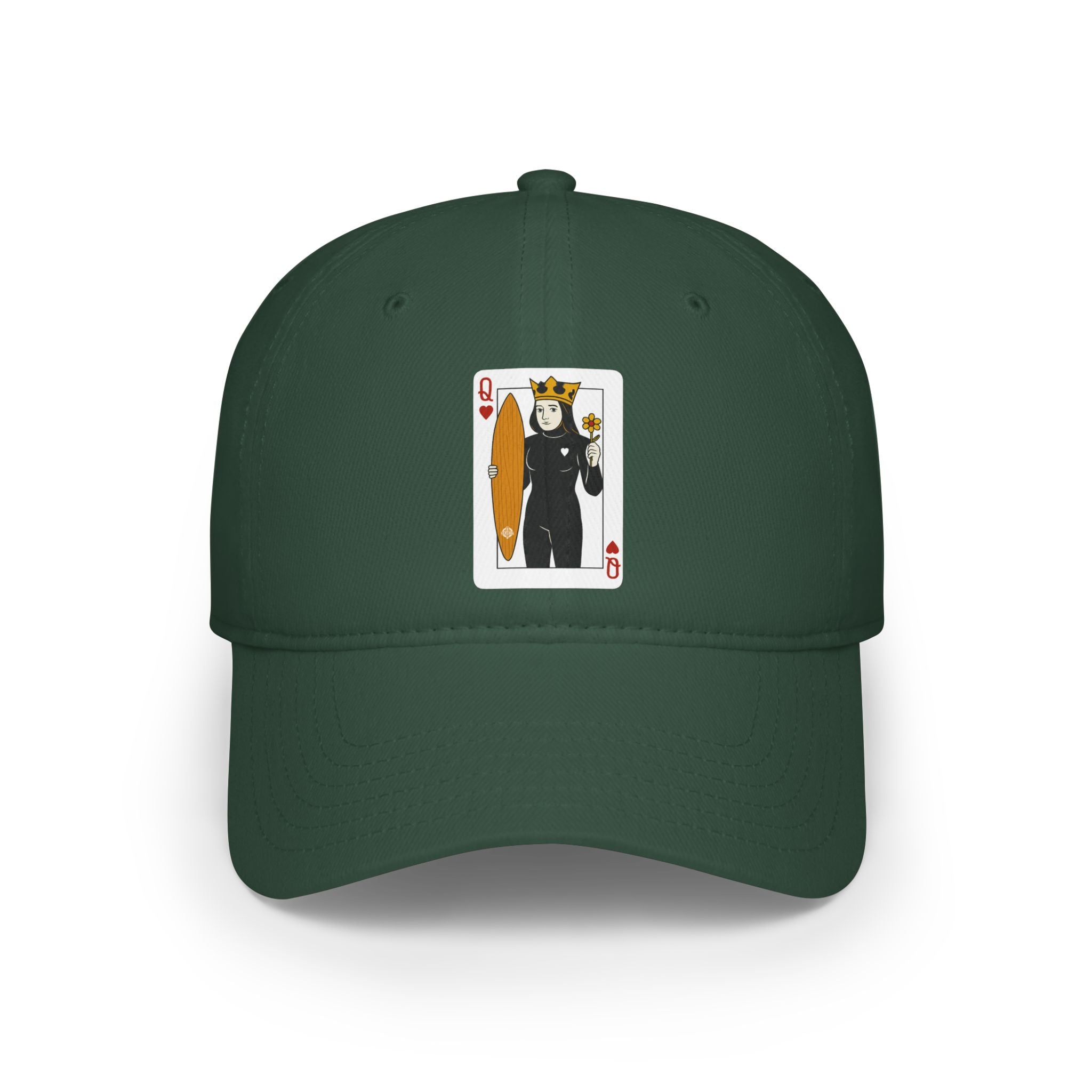 Queen of Hearts Surfer - 100% Cotton Baseball Cap
