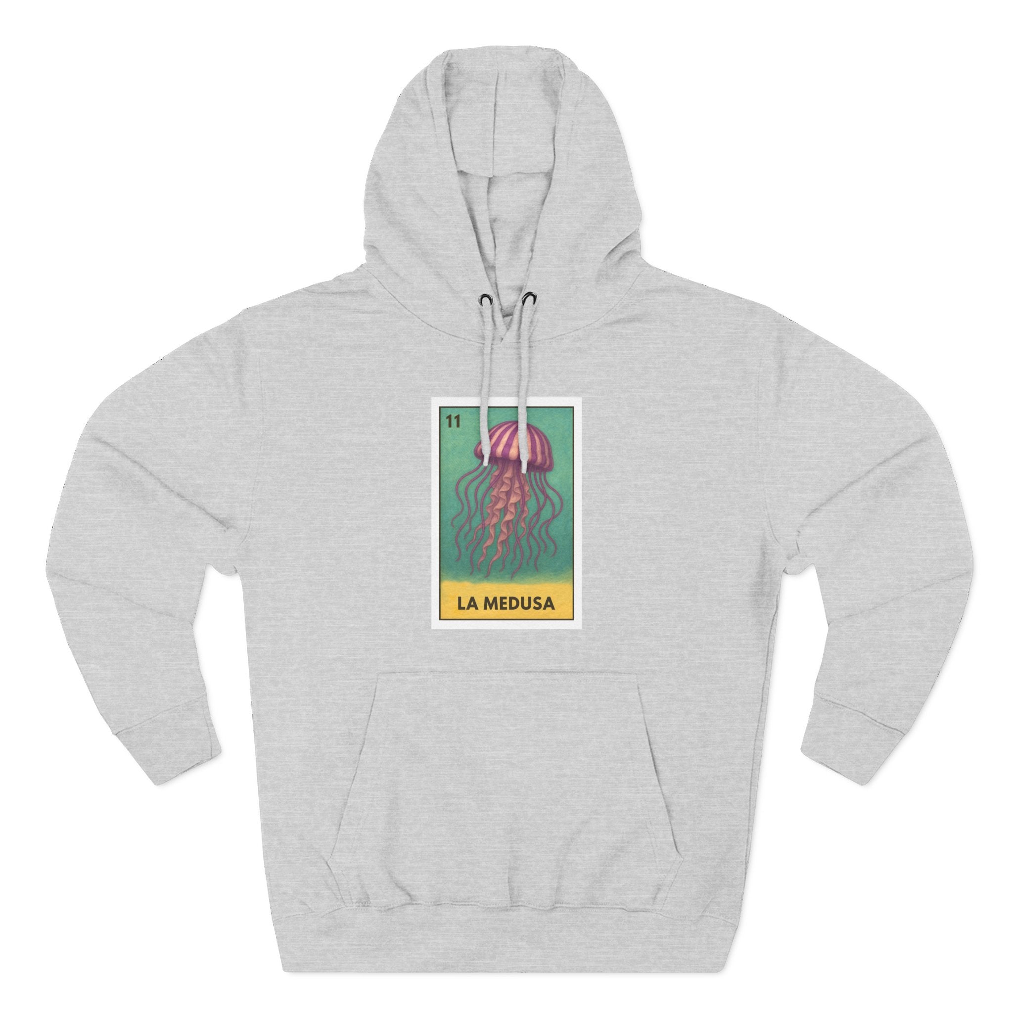 Sea Jelly Lotería Unisex - Pull-Over Cotton Blend Fleece Hoodie (La Medusa)