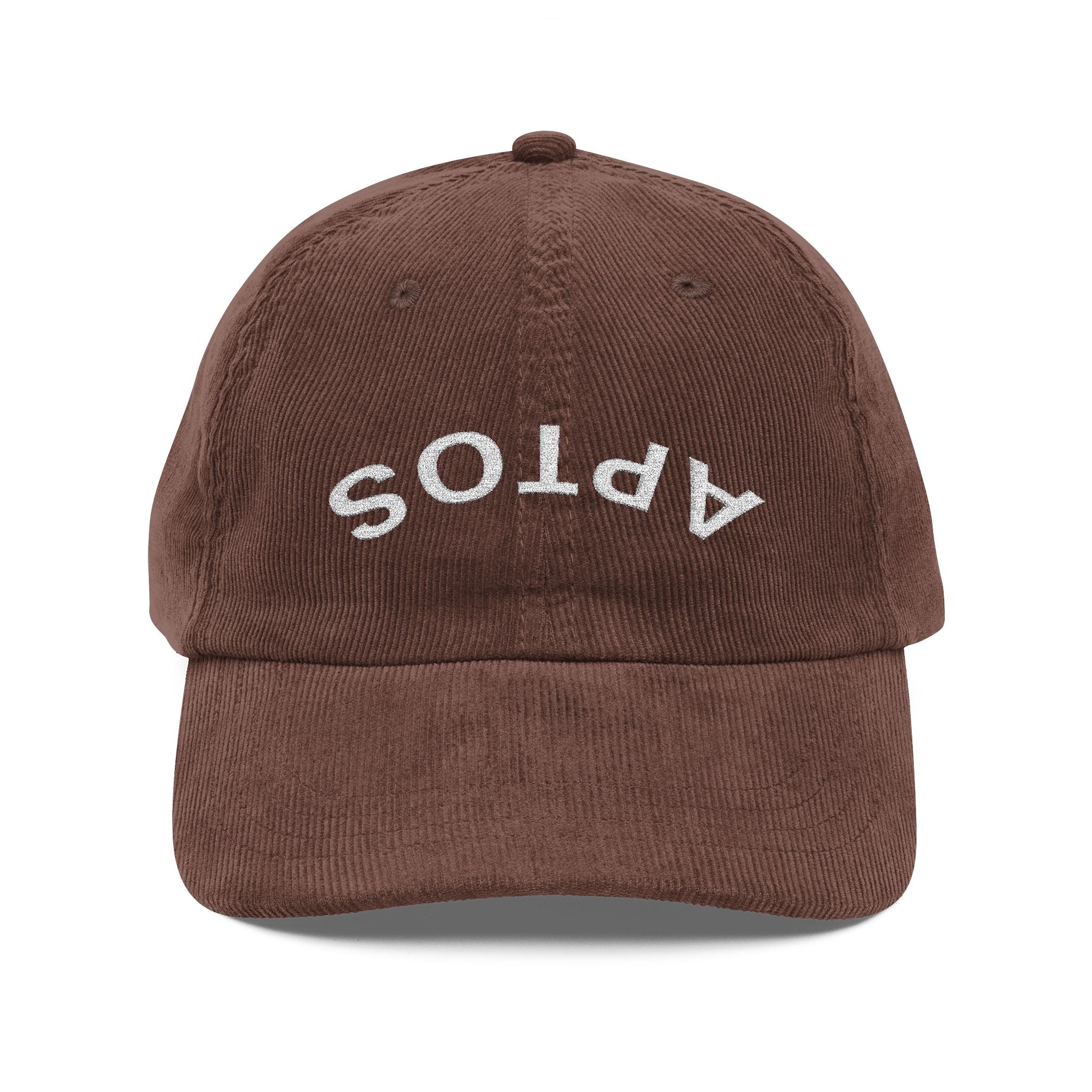 Aptos California Upside Down Embroidered Corduroy Cap - 100% Cotton