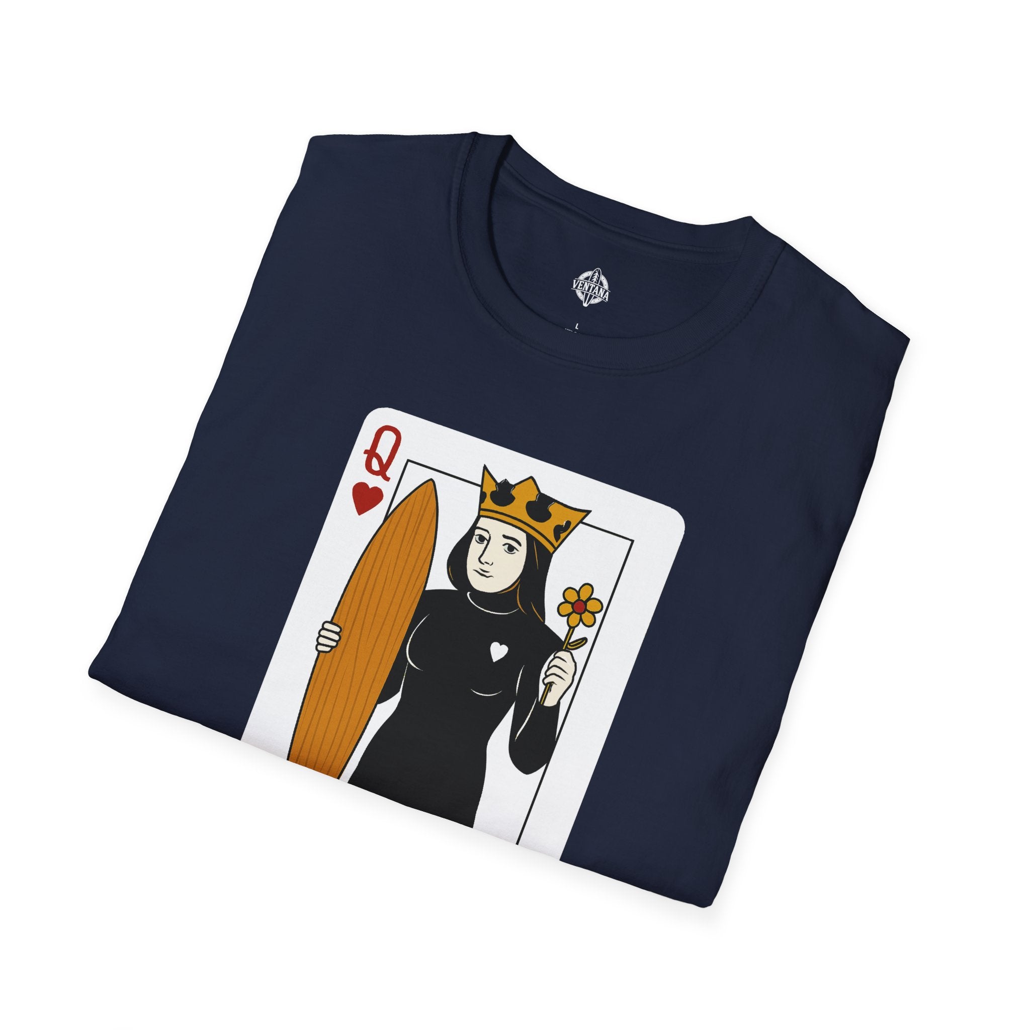 Queen of Hearts Surfer Unisex - U.S. Cotton T-Shirt