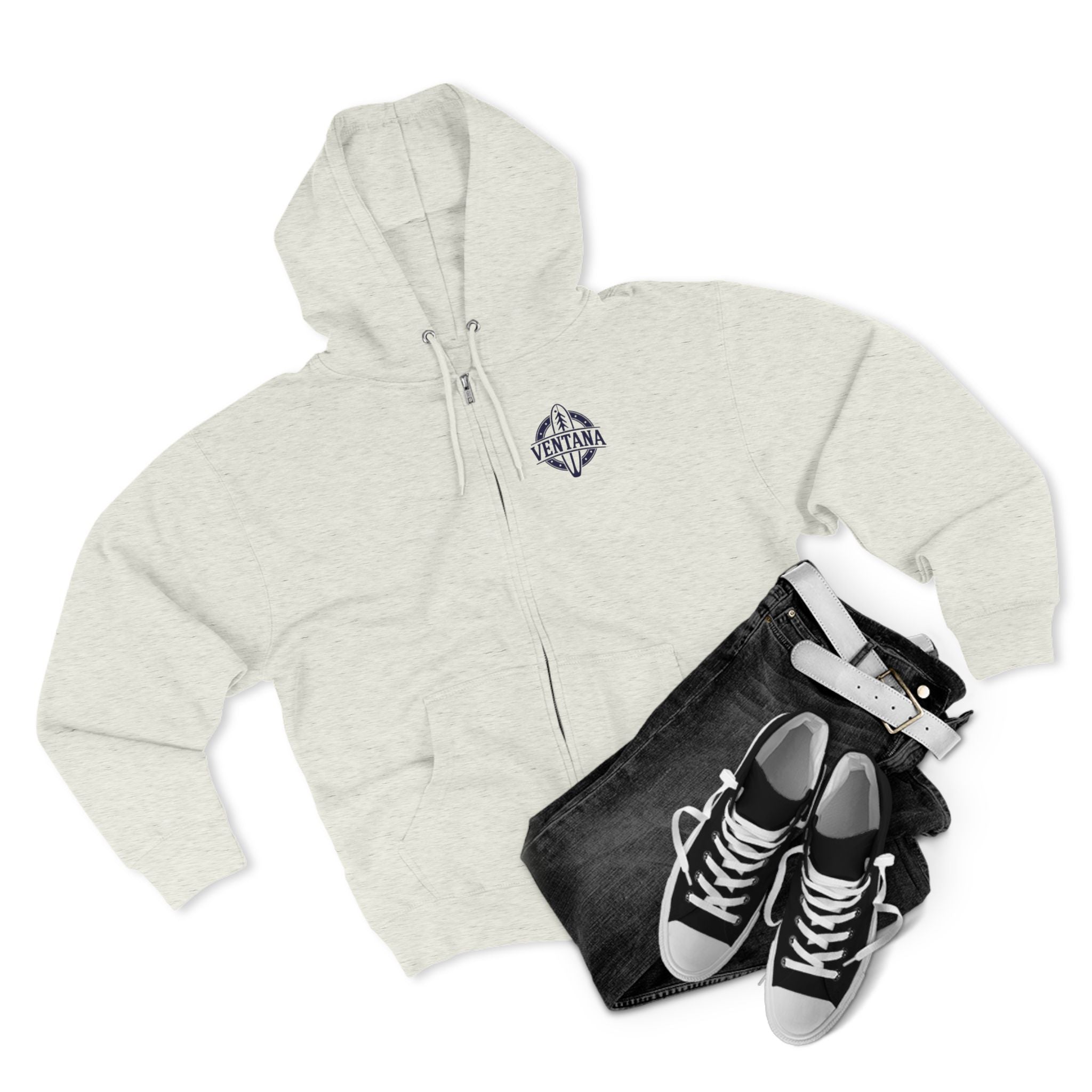 Ventana Marine Life by Lili Arnold Unisex - Zip Cotton Blend Fleece Hoodie