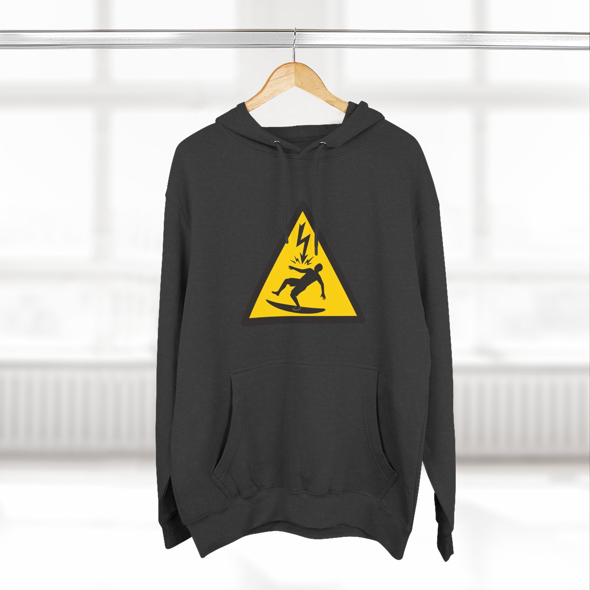 Electric Surfer Unisex - Pull-Over Cotton Blend Fleece Hoodie