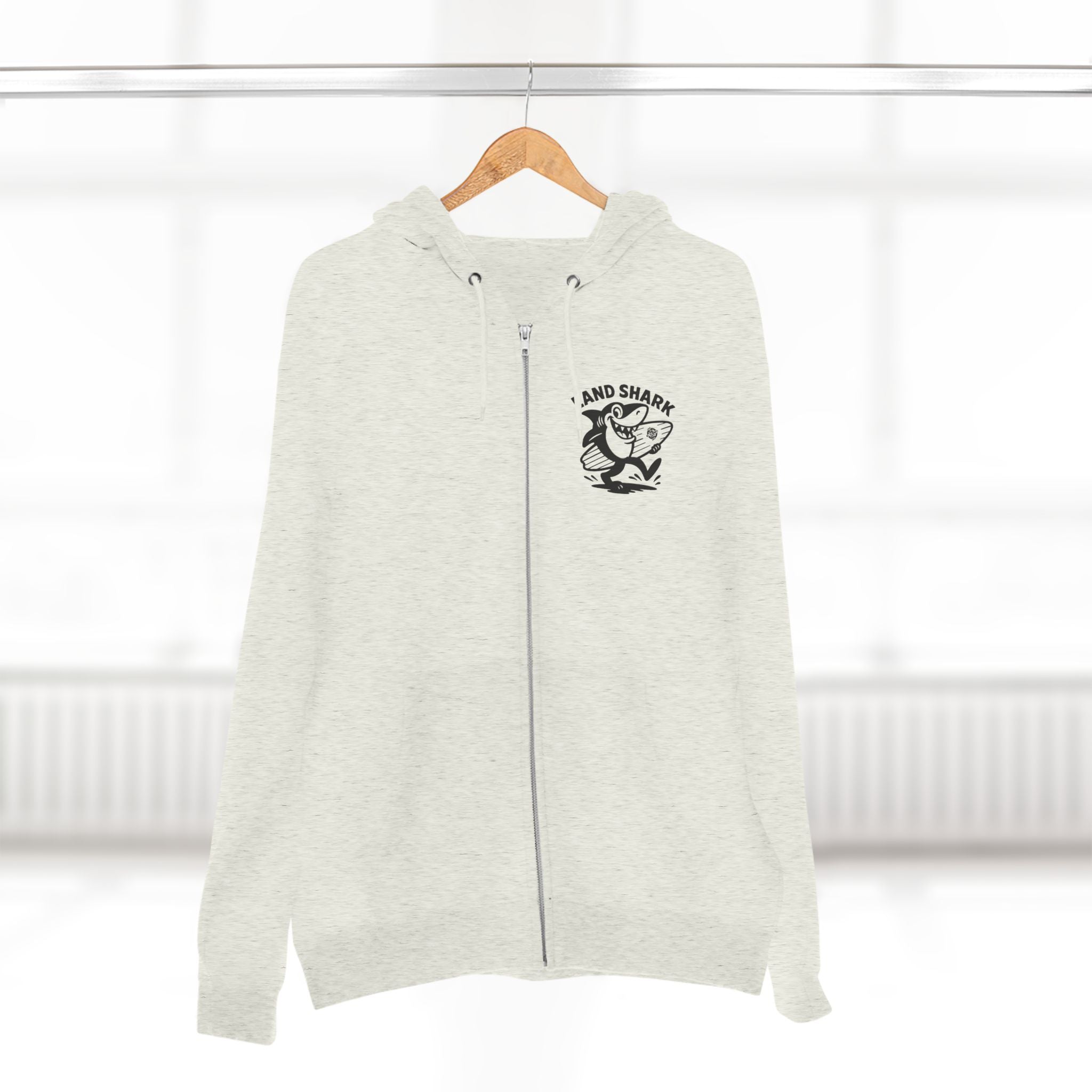 Land Shark Unisex - Zip Cotton Blend Fleece Hoodie