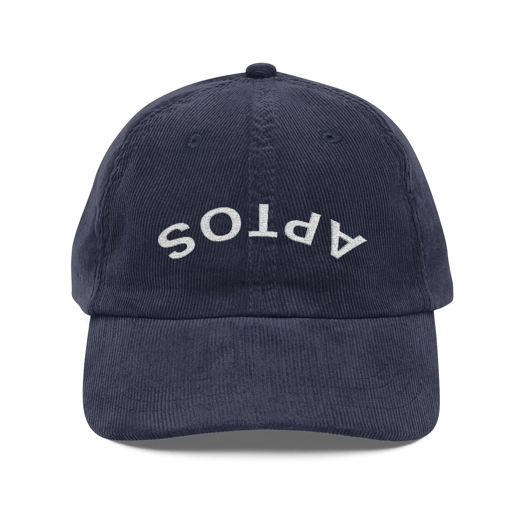 Aptos California Upside Down Embroidered Corduroy Cap - 100% Cotton
