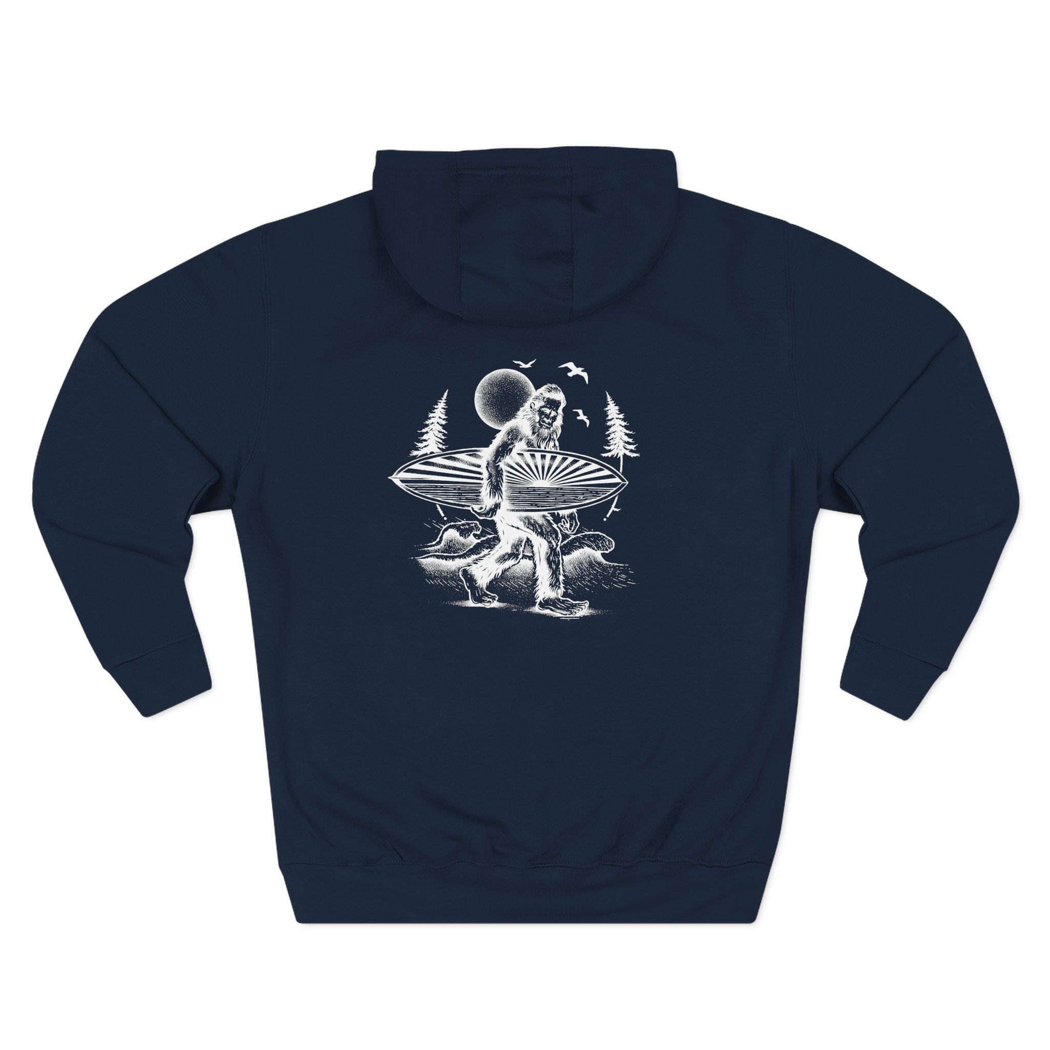 Ventana Surfsquatch by Thiago Bianchini Unisex - Pull-Over Cotton Blend Fleece Hoodie