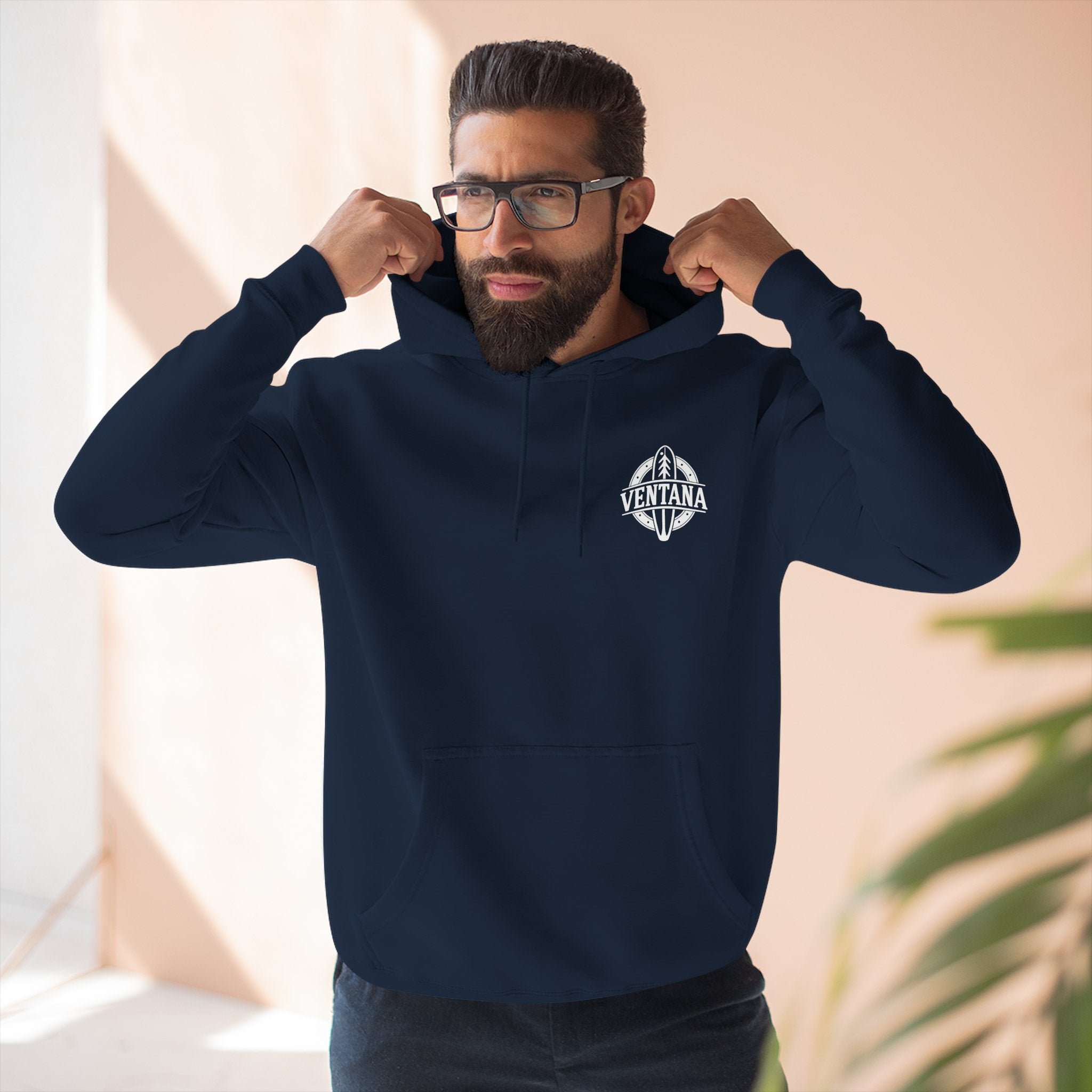 Ventana Surfsquatch by Thiago Bianchini Unisex - Pull-Over Cotton Blend Fleece Hoodie