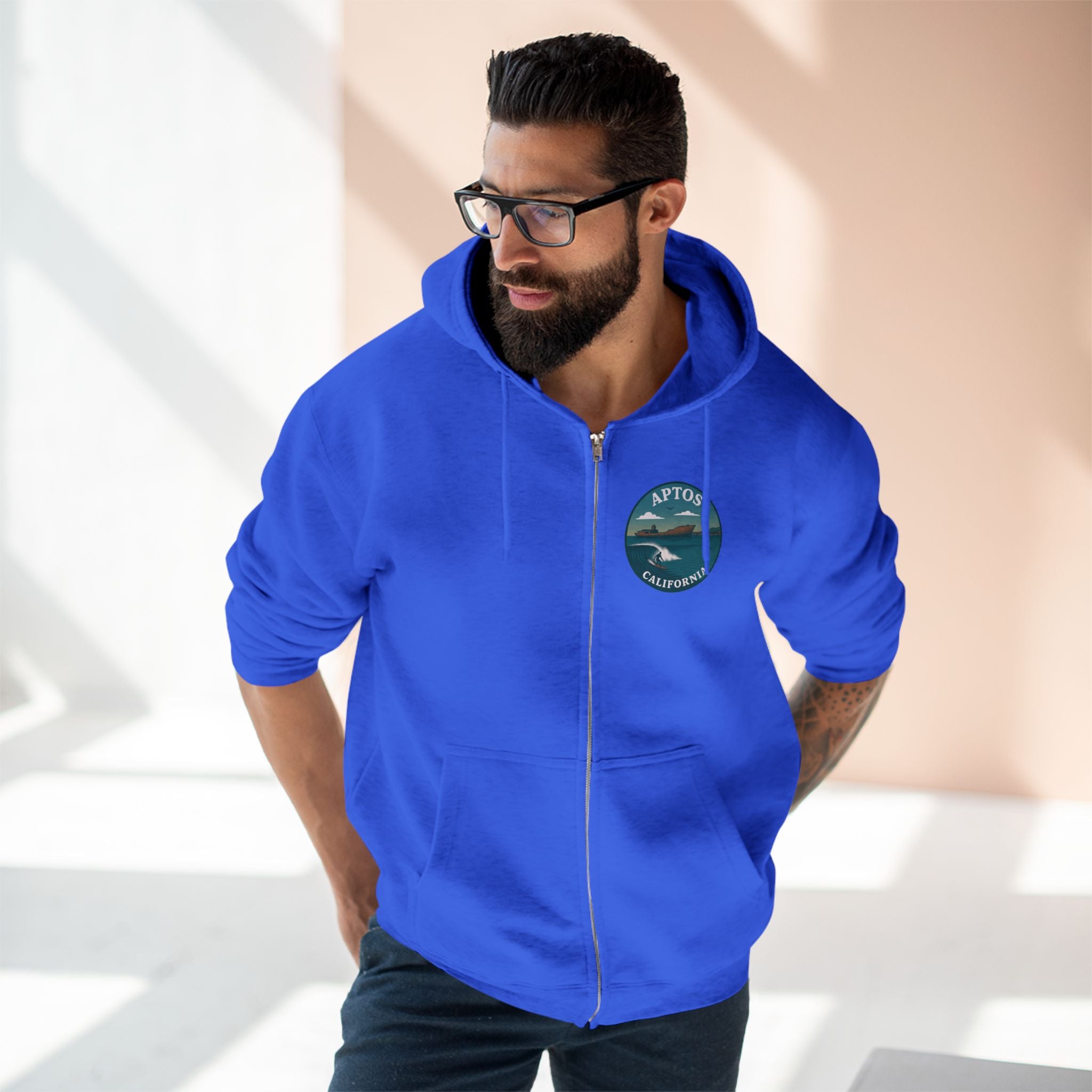 Aptos California Classic Unisex - Zip Cotton Blend Fleece Hoodie