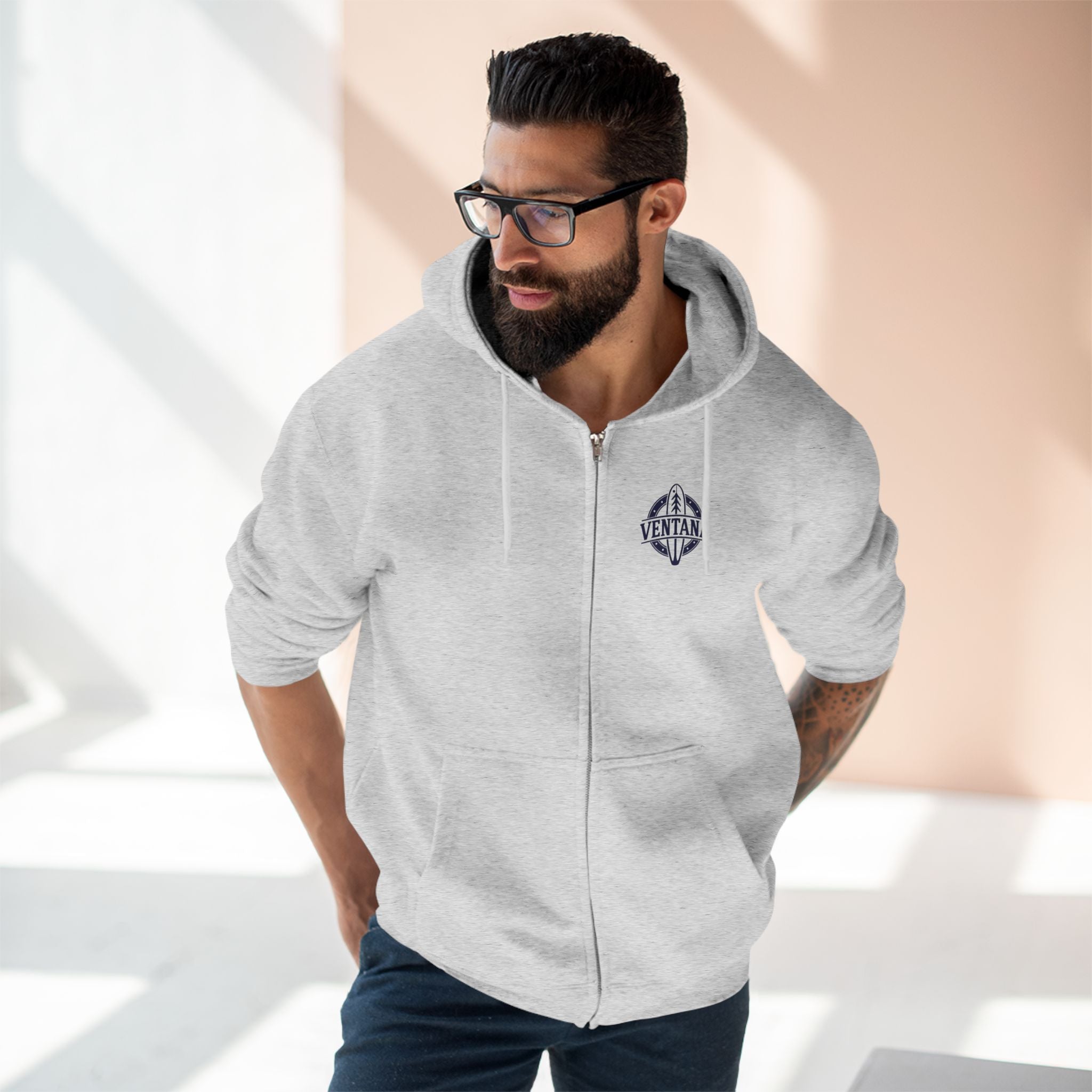 Ventana Marine Life by Lili Arnold Unisex - Zip Cotton Blend Fleece Hoodie