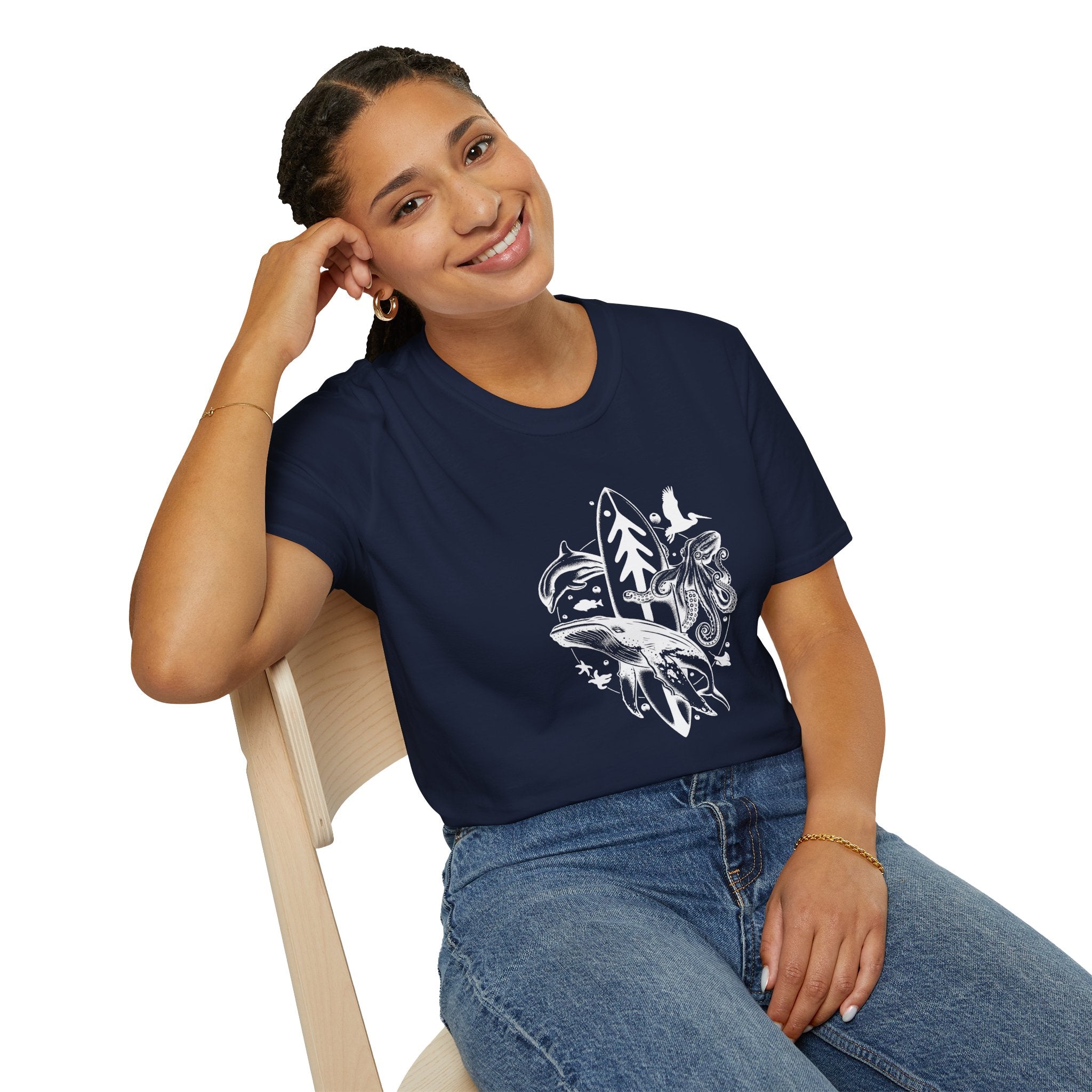 Ventana Monterey Bay by Thiago Bianchini Unisex - Soft Style U.S. Cotton T-Shirt