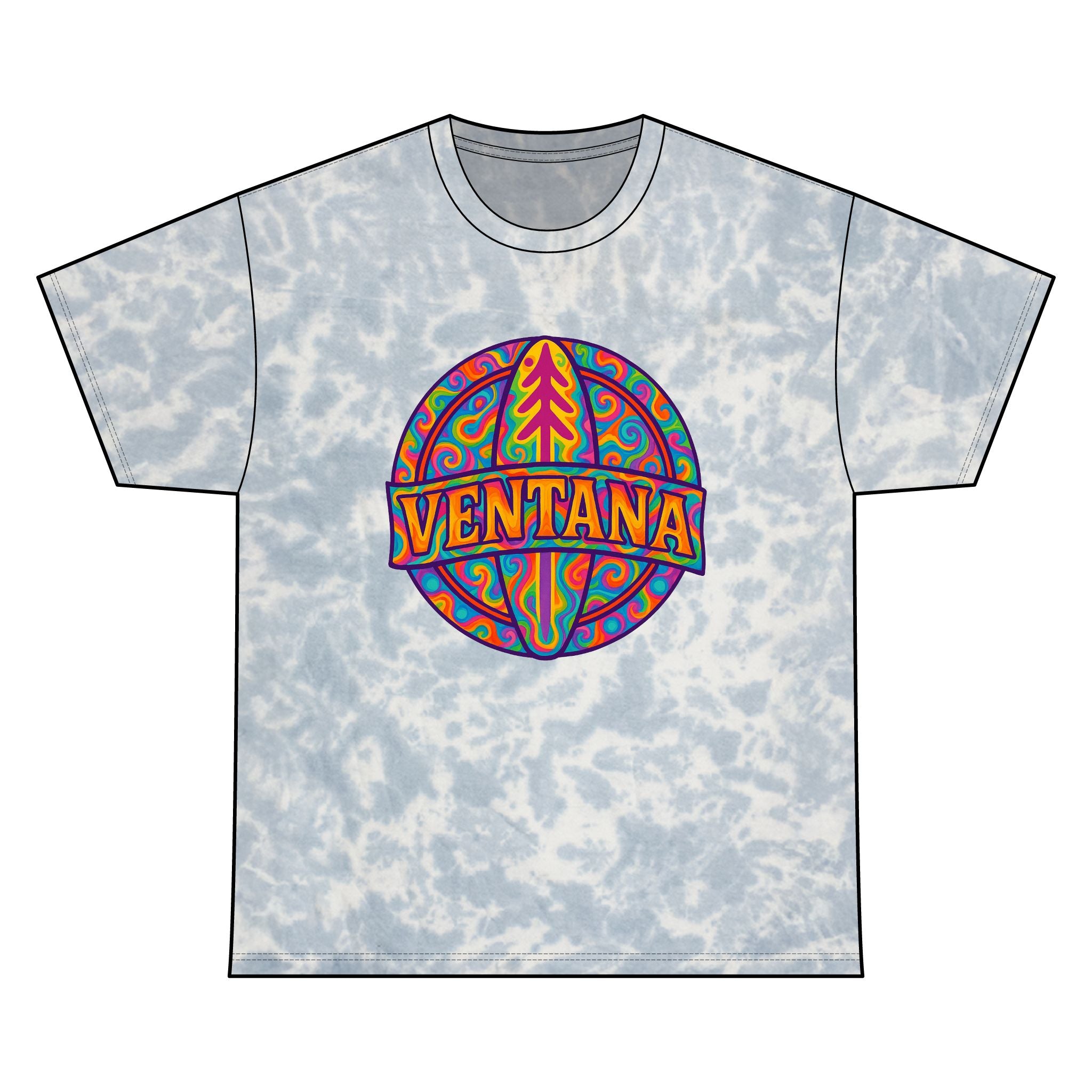 Ventana Psychedelic Treefish Logo Unisex - 100% Cotton T-Shirt