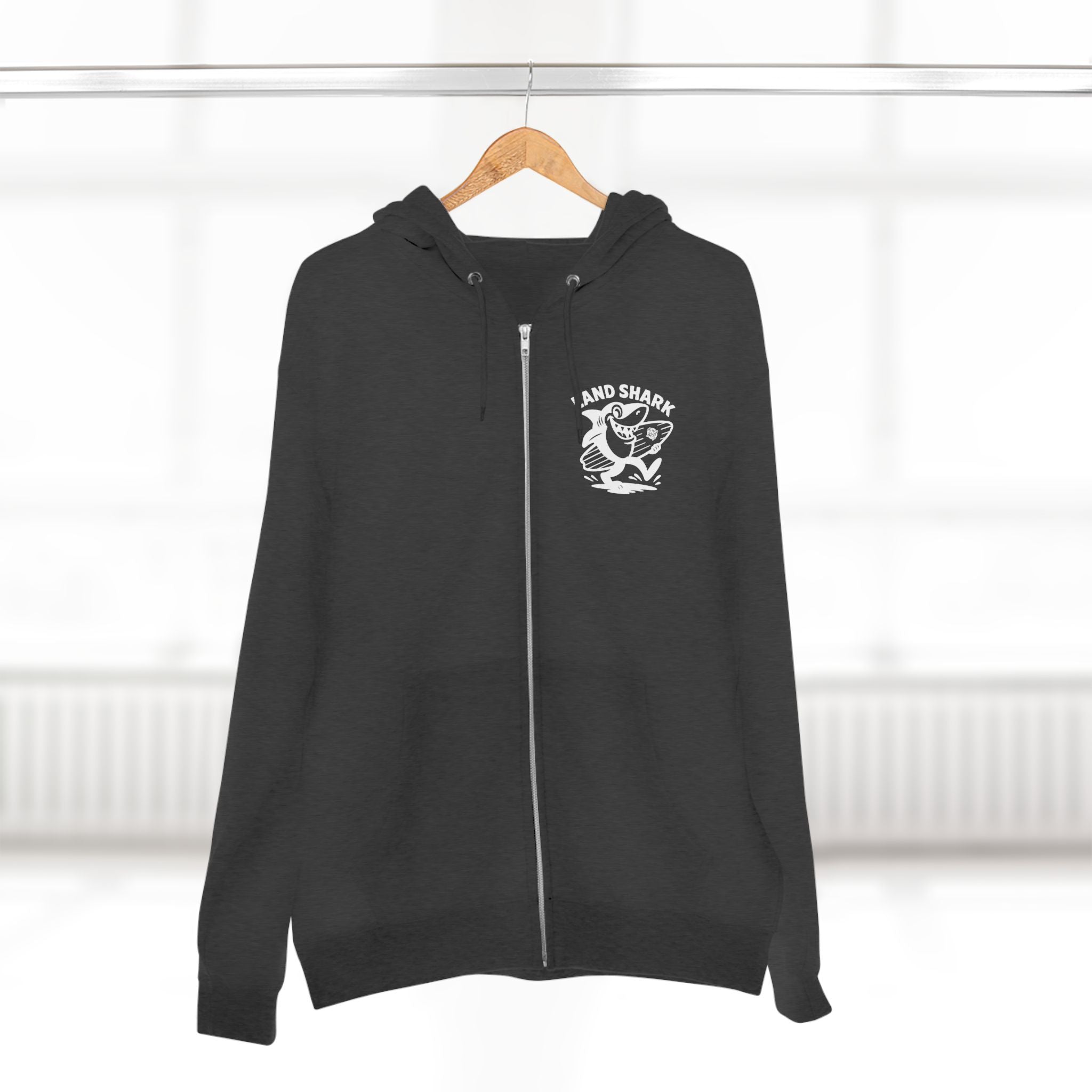 Land Shark Unisex - Zip Cotton Blend Fleece Hoodie