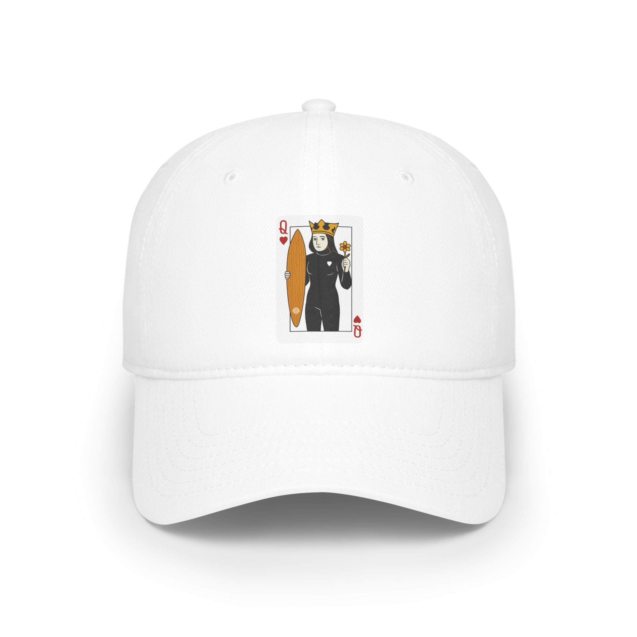 Queen of Hearts Surfer - 100% Cotton Baseball Cap
