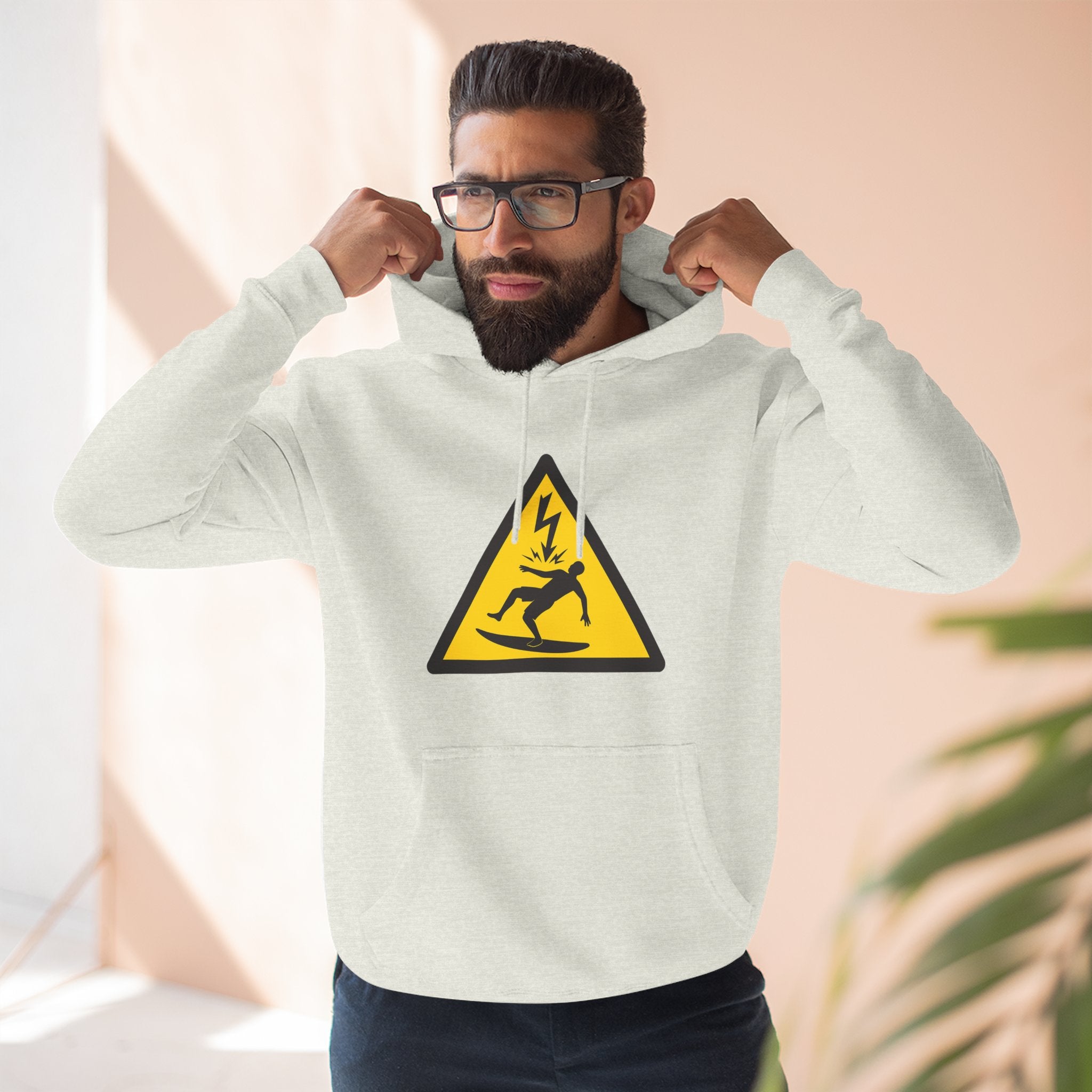 Electric Surfer Unisex - Pull-Over Cotton Blend Fleece Hoodie