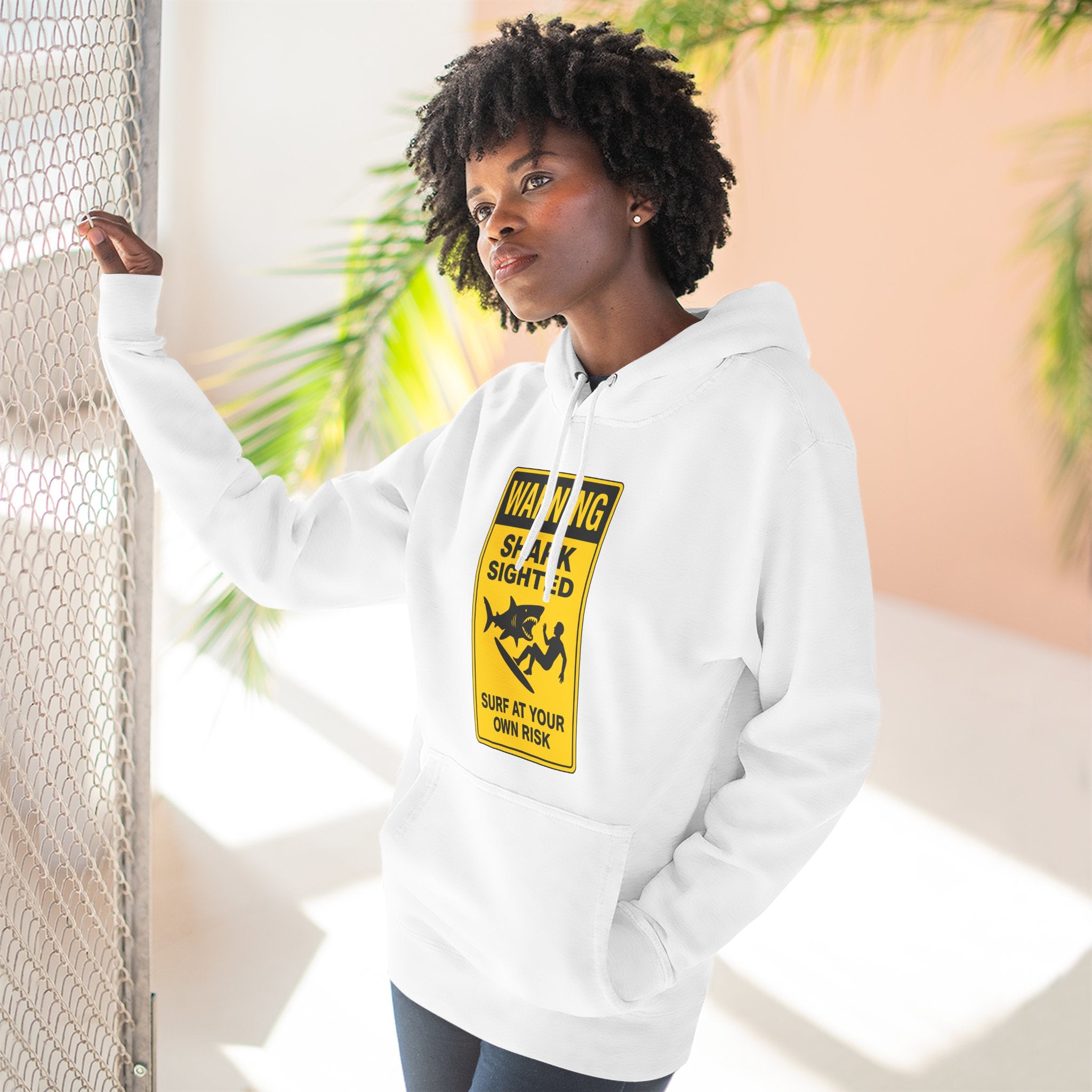 Shark Sighted Unisex - Pull-Over Cotton Blend Fleece Hoodie