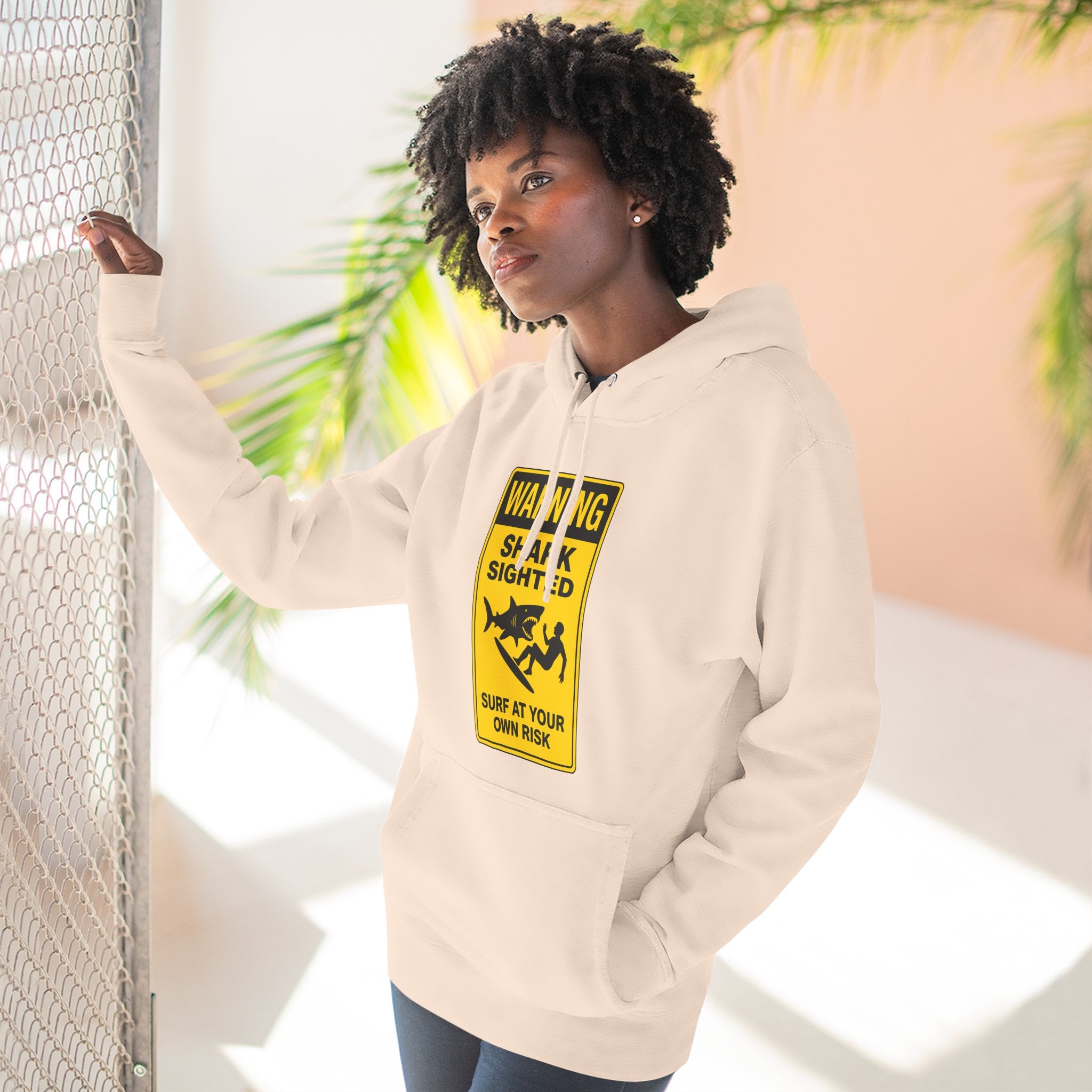 Shark Sighted Unisex - Pull-Over Cotton Blend Fleece Hoodie
