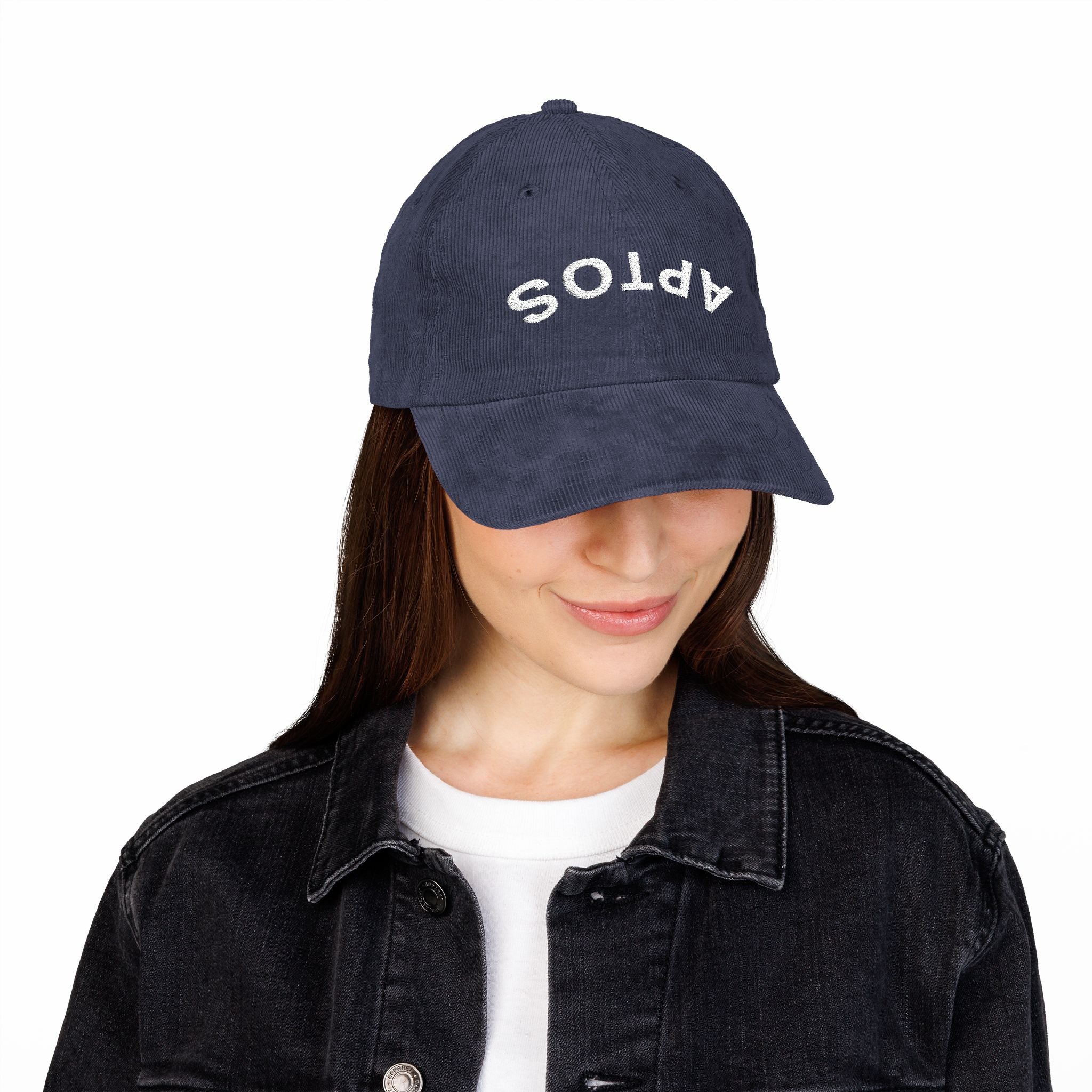Aptos California Upside Down Embroidered Corduroy Cap - 100% Cotton