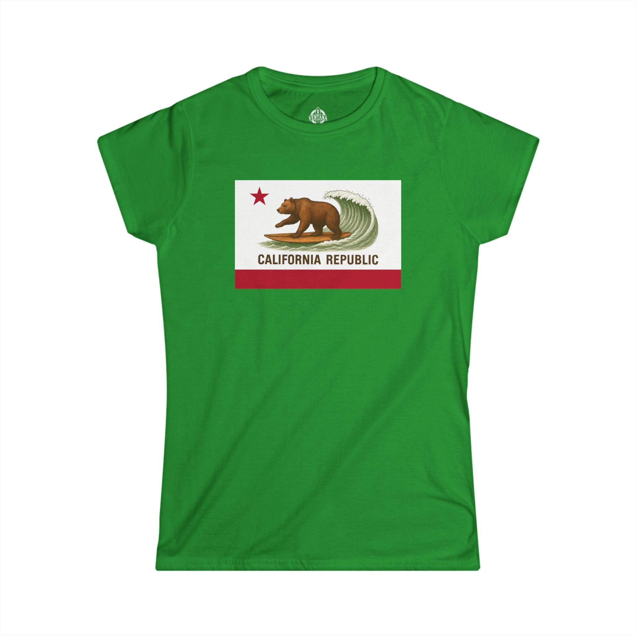 California Surfing Bear Flag Women&