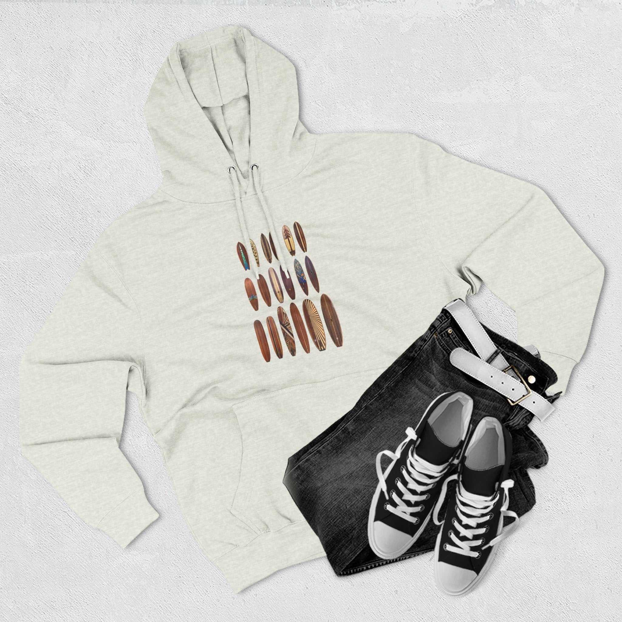 Ventana Wooden Surfboards Unisex - Pull-Over Cotton Blend Fleece Hoodie