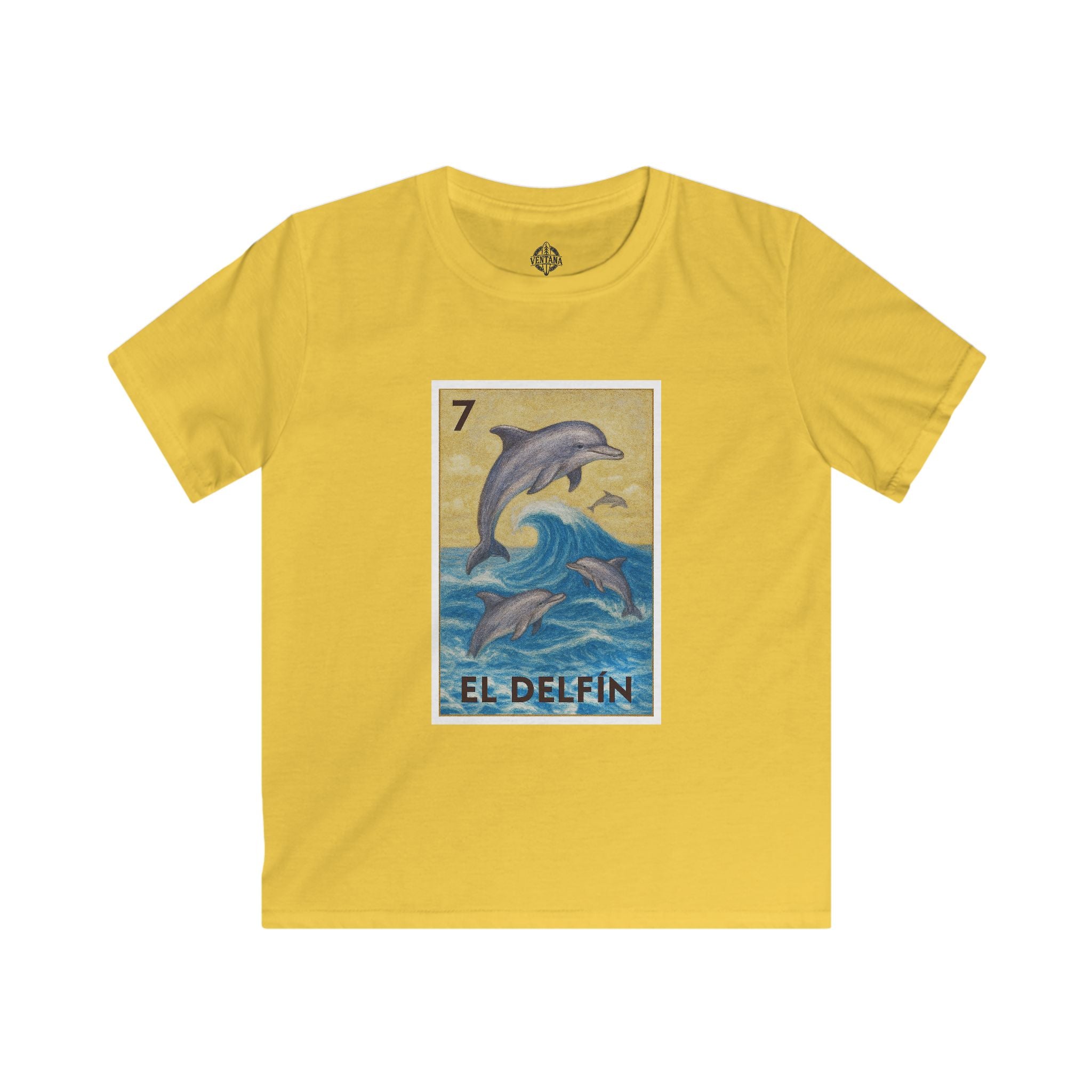 Dolphin Lotería Kids - Soft Style U.S. Cotton T-Shirt (El Delfín)