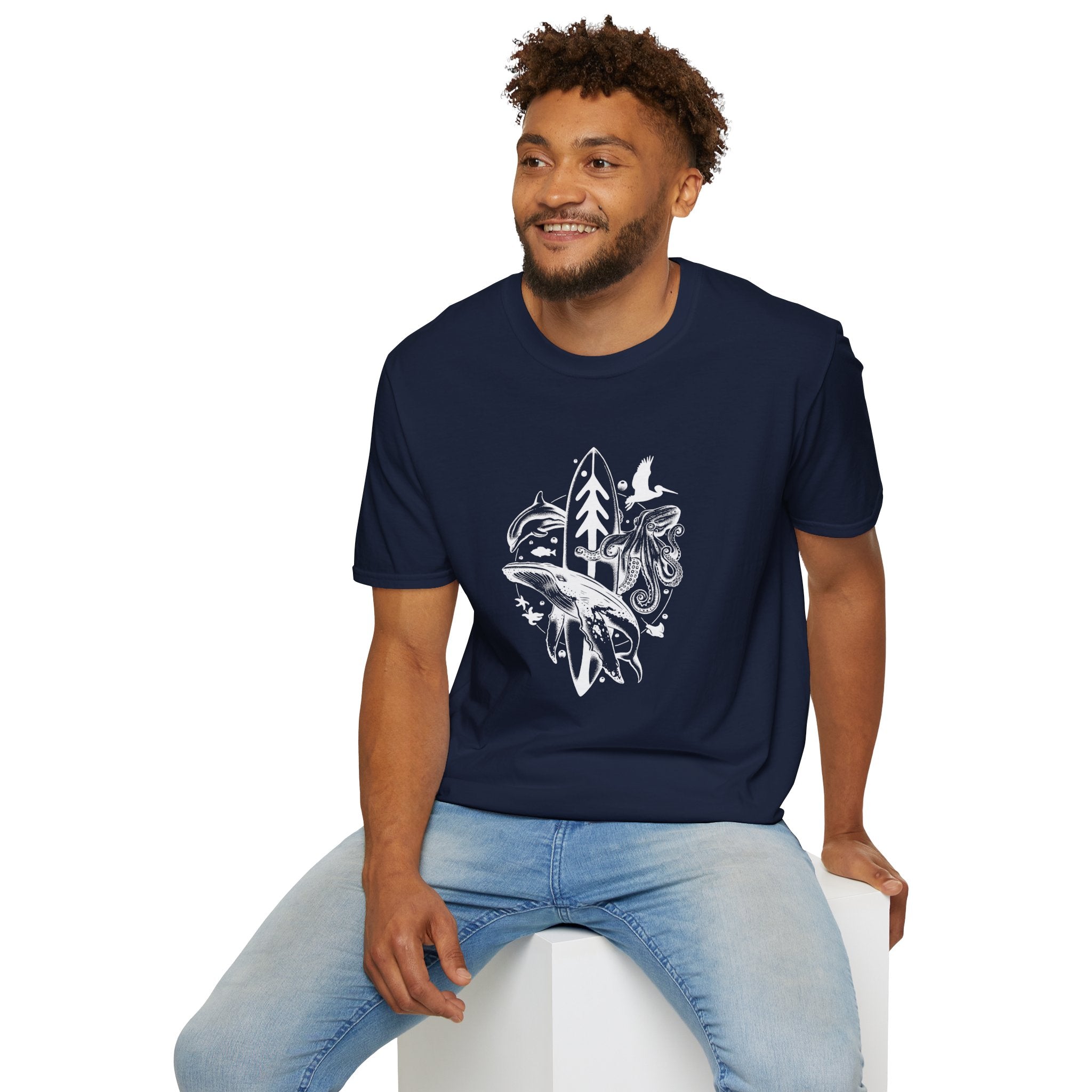Ventana Monterey Bay by Thiago Bianchini Unisex - Soft Style U.S. Cotton T-Shirt