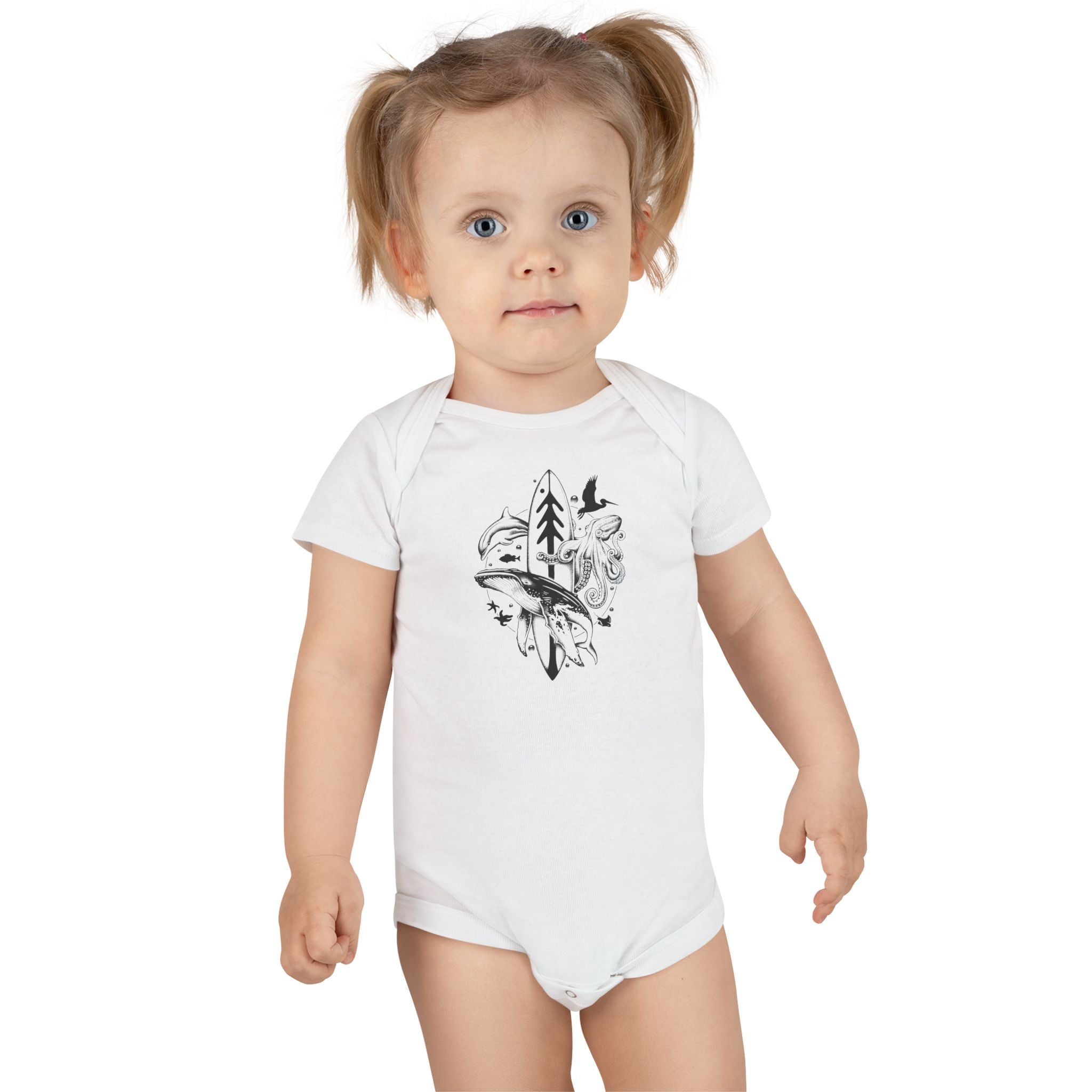 Ventana Monterey Bay by Thiago Bianchini - Baby Short Sleeve 100% Cotton Onesie