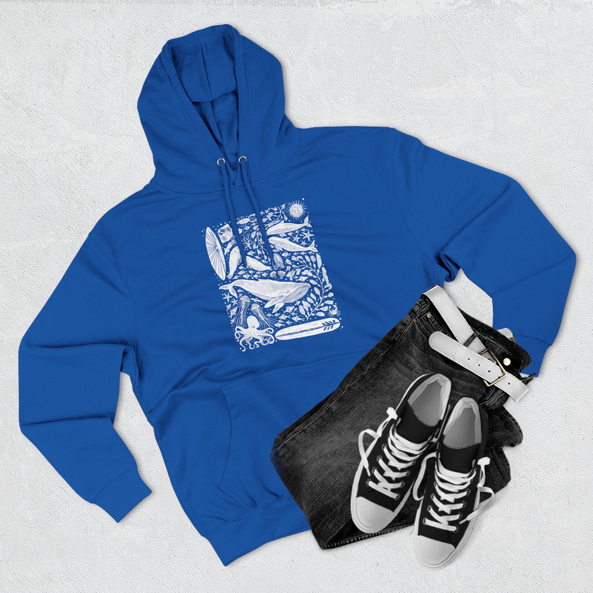 Ventana Marine Life by Lili Arnold Unisex - Pull-Over Cotton Blend Fleece Hoodie